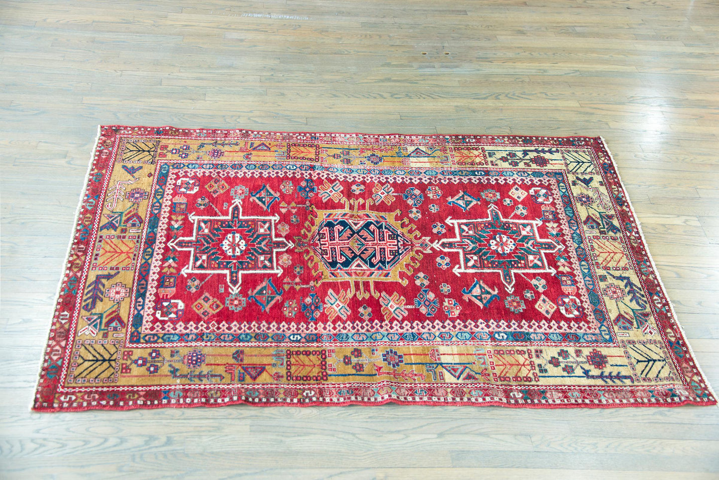 Early 20th Century Persian Karaja Rug For Sale