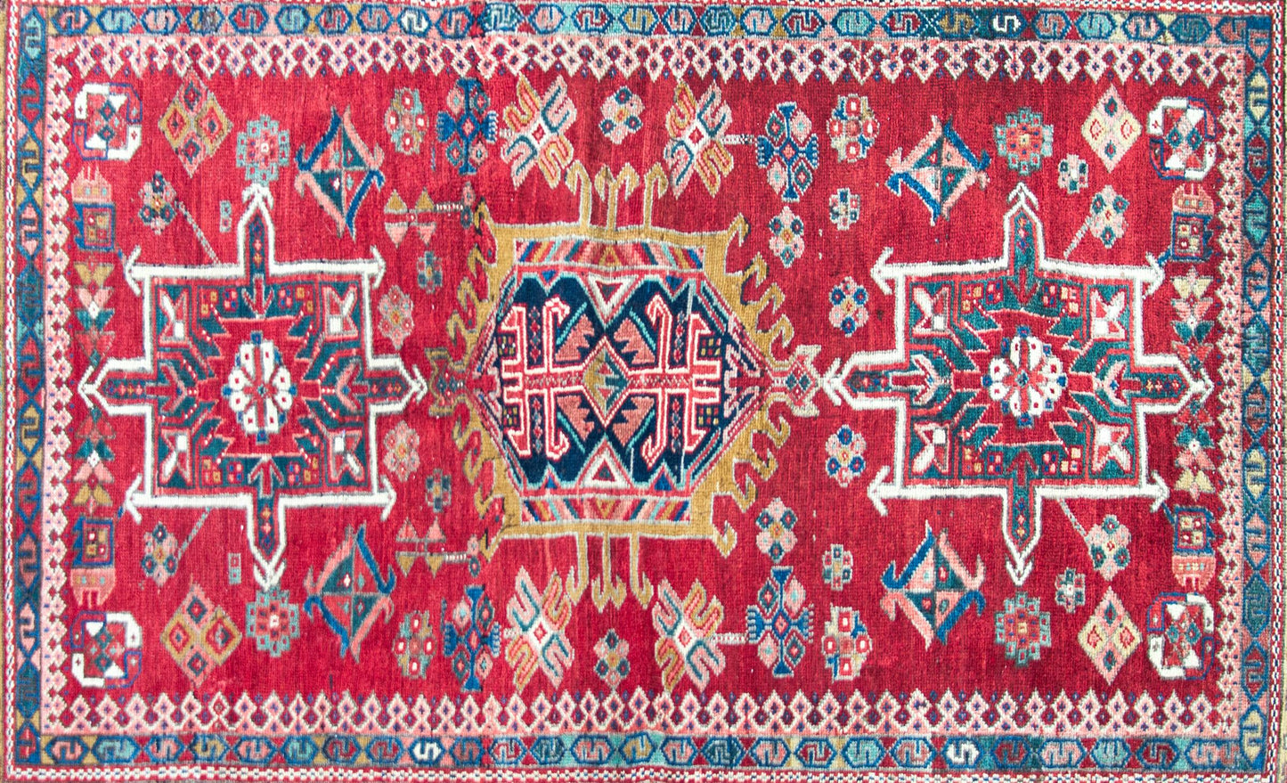 Early 20th Century Persian Karaja Rug For Sale