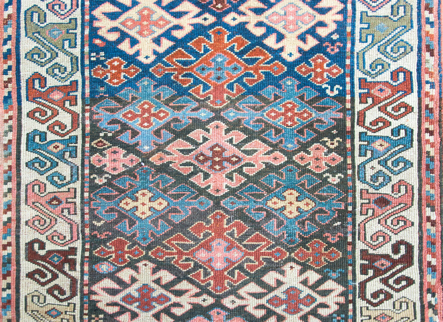 Late 19th Century Azerbaijani Kazak Runner For Sale