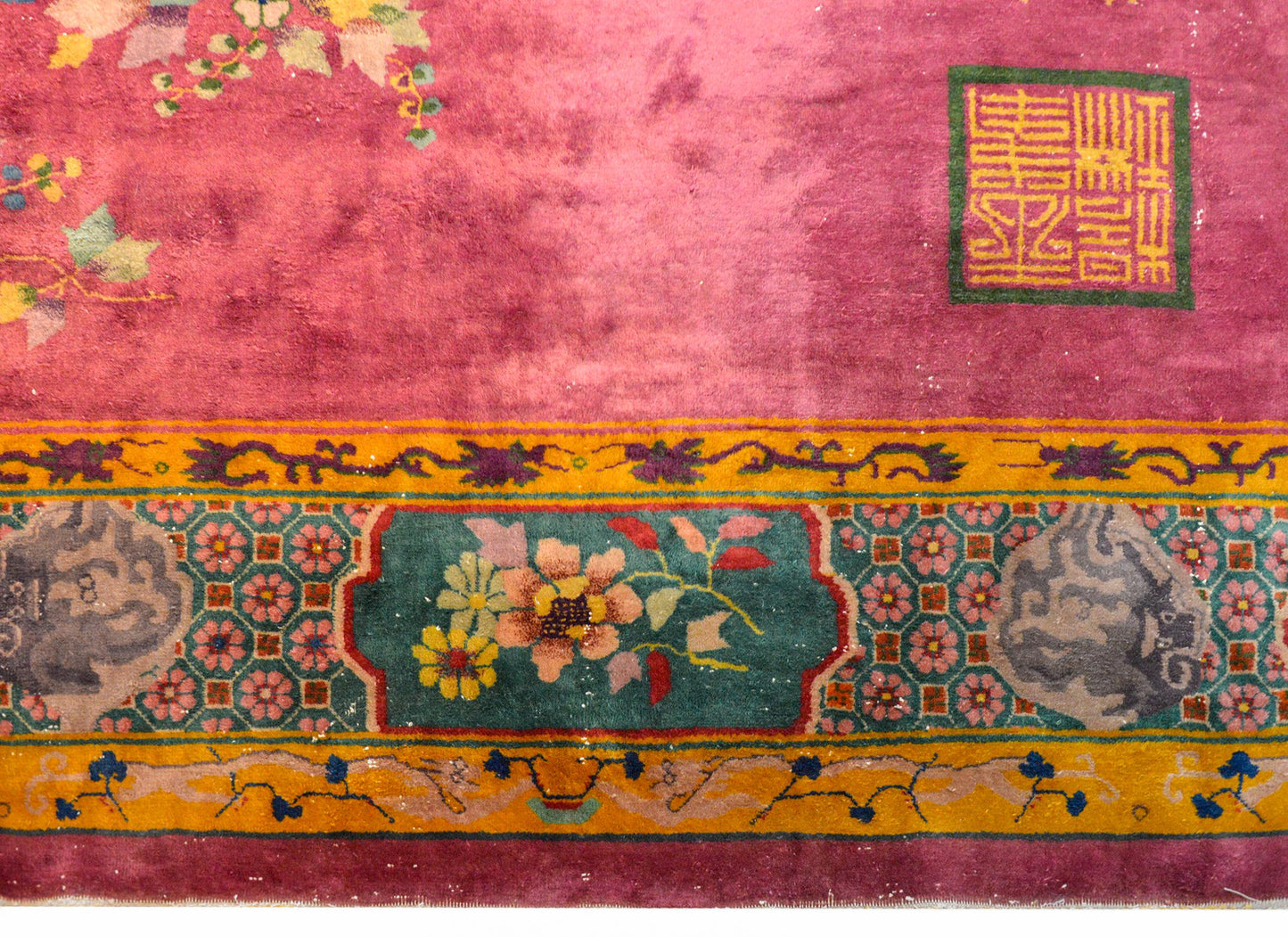 Unusual Chinese Art Deco Rug For Sale