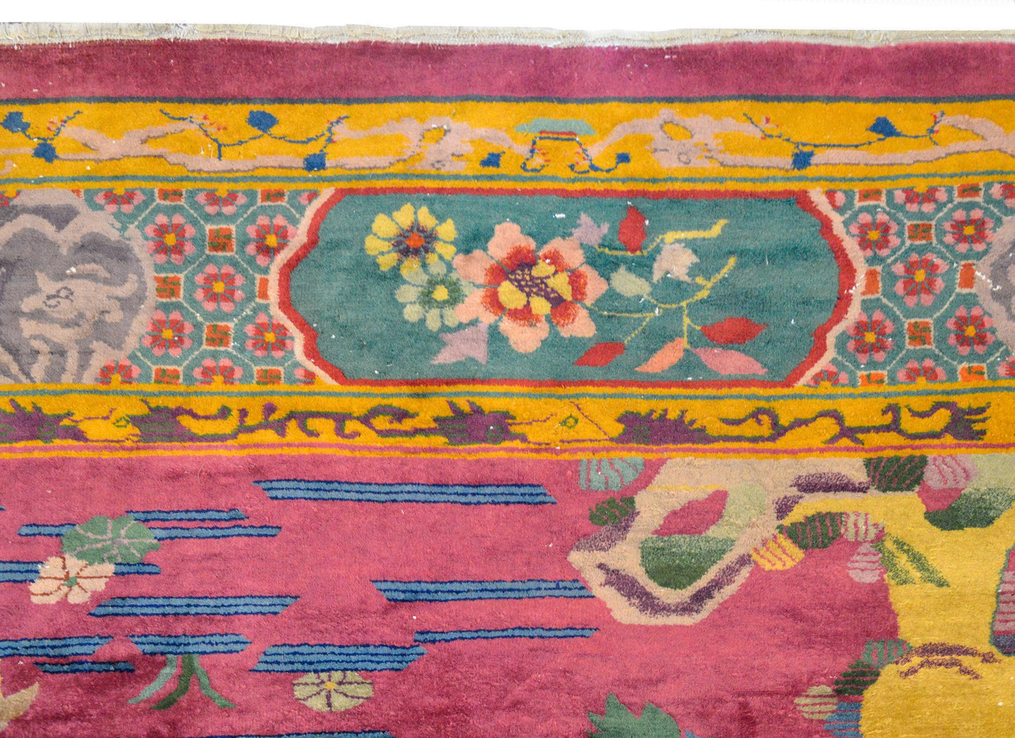 Unusual Chinese Art Deco Rug For Sale