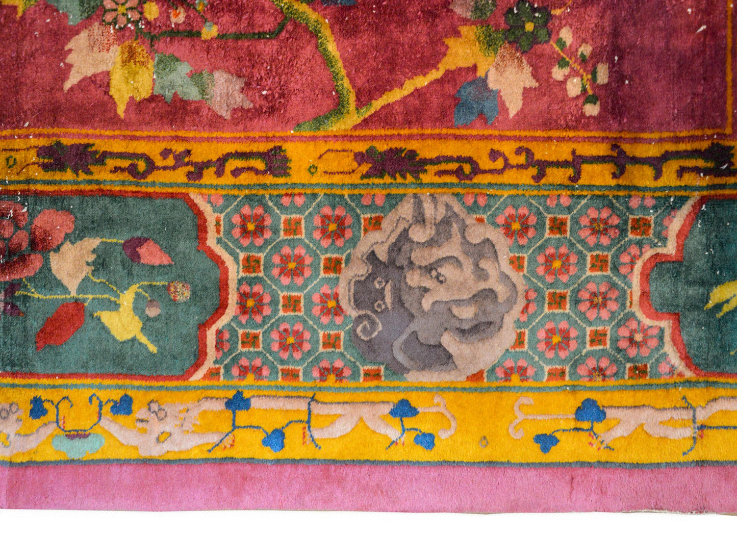 Unusual Chinese Art Deco Rug For Sale
