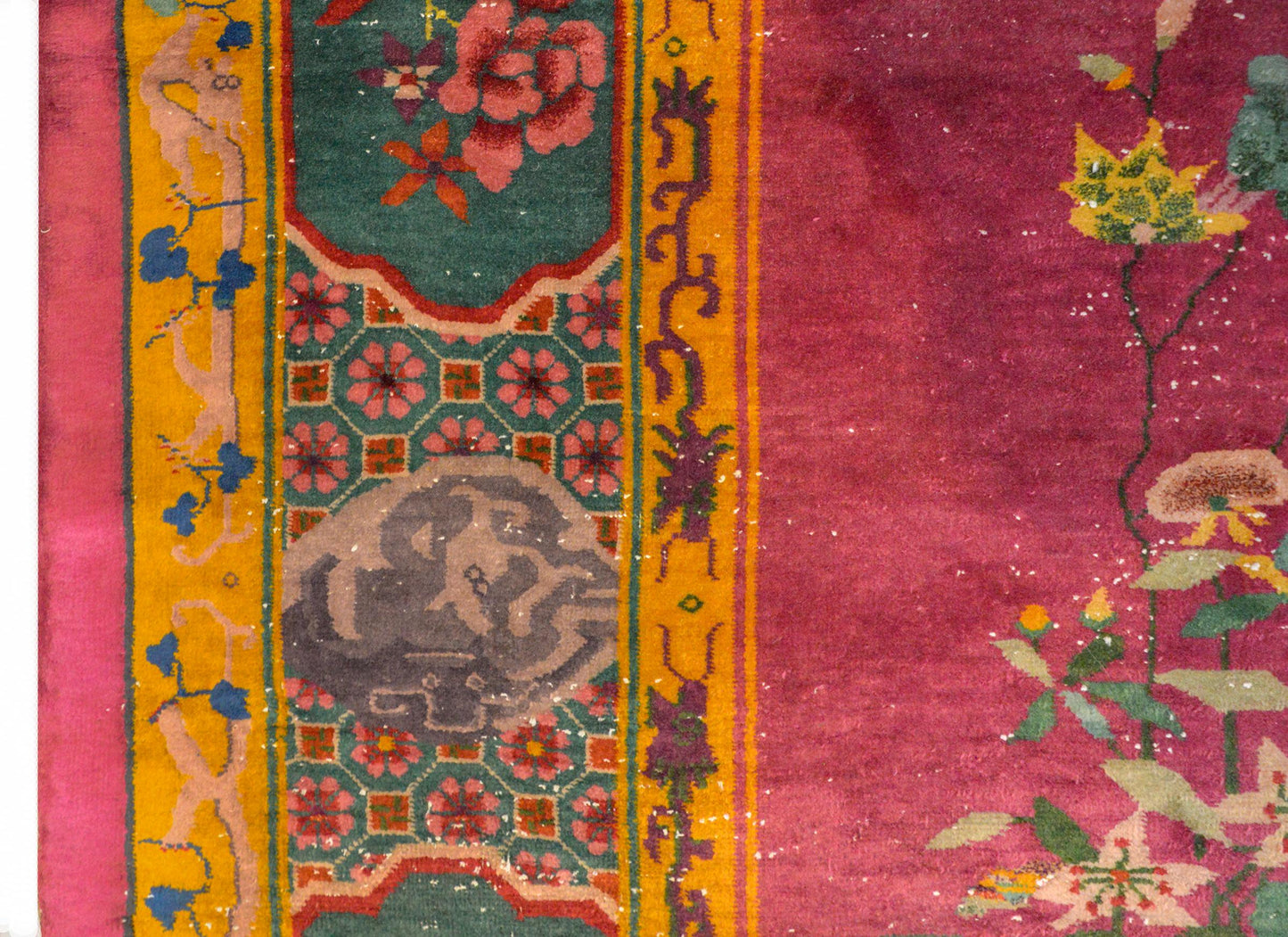 Unusual Chinese Art Deco Rug For Sale