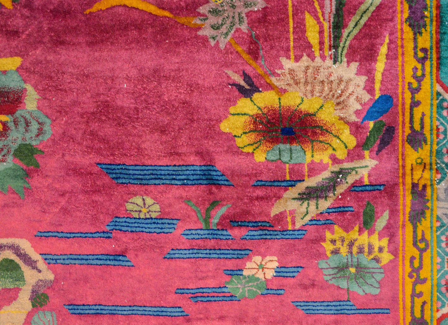 Unusual Chinese Art Deco Rug For Sale