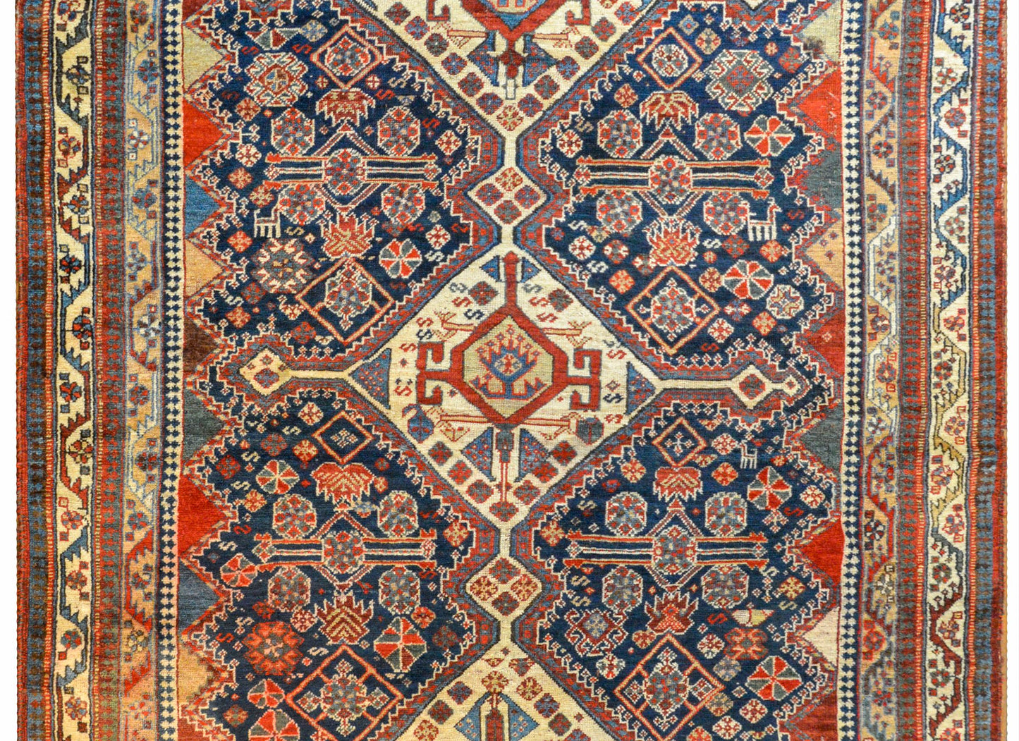 Extraordinary Early 20th Century Ghashgaei Rug For Sale