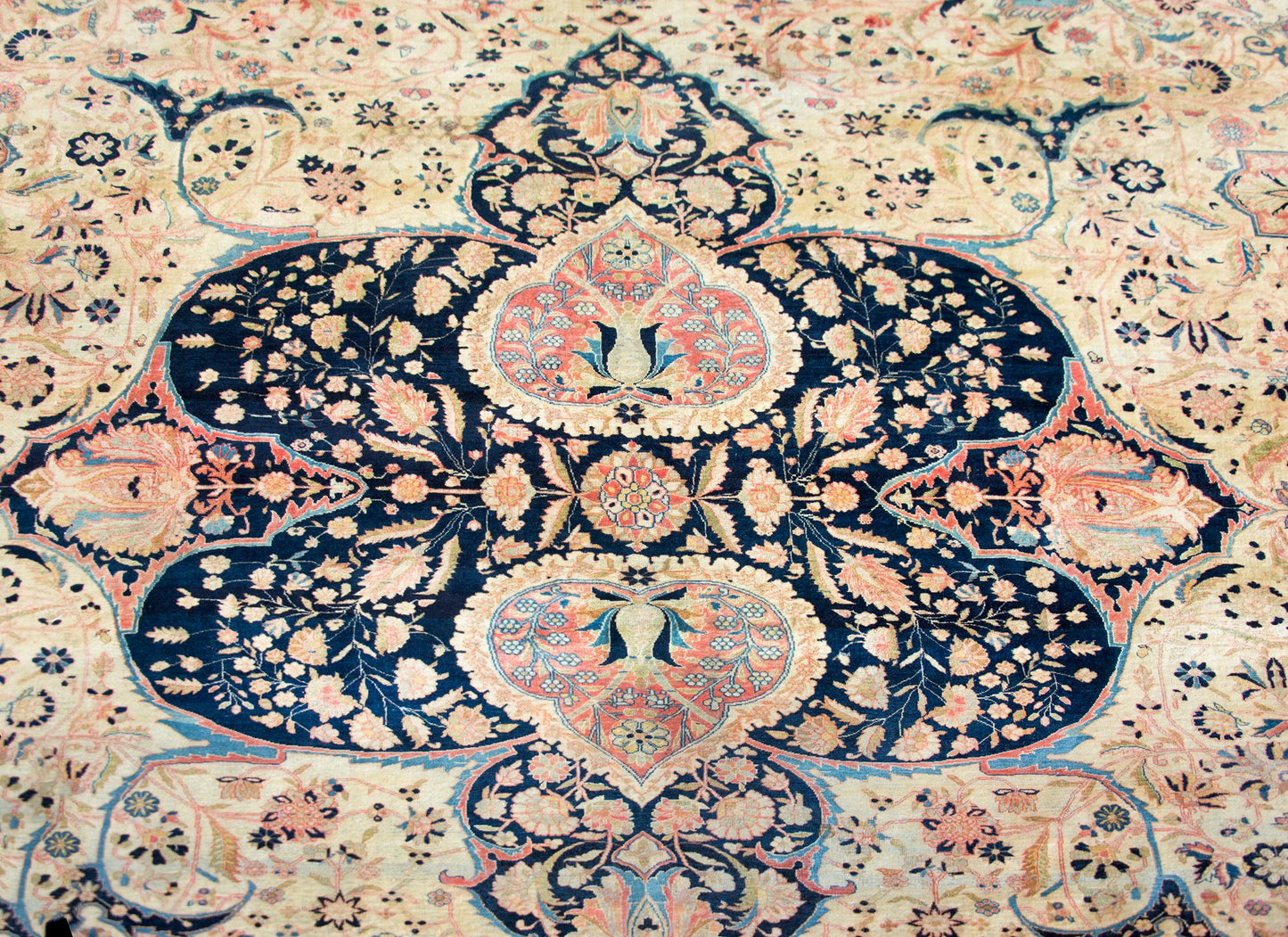Rare 19th Century Mohtasham Kashan Rug For Sale