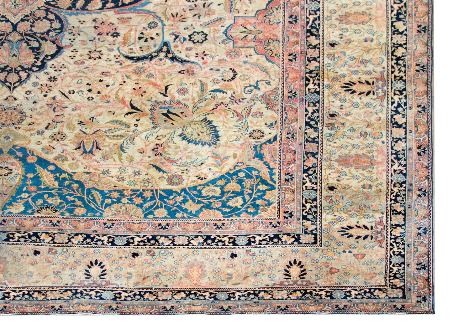 Rare 19th Century Mohtasham Kashan Rug For Sale