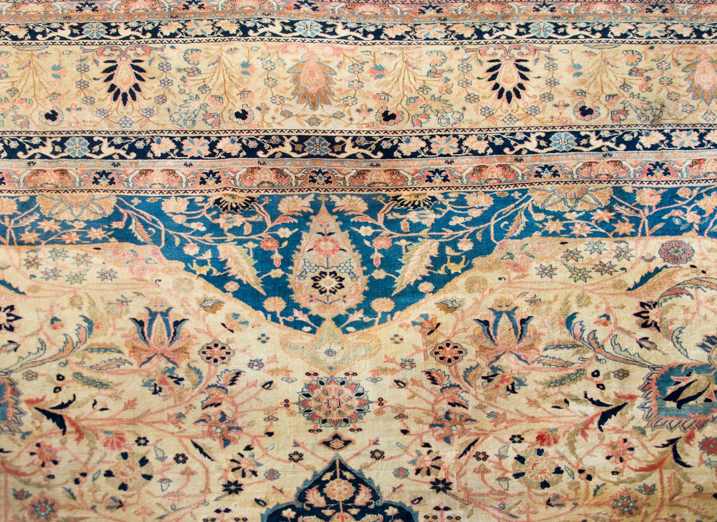 Rare 19th Century Mohtasham Kashan Rug For Sale