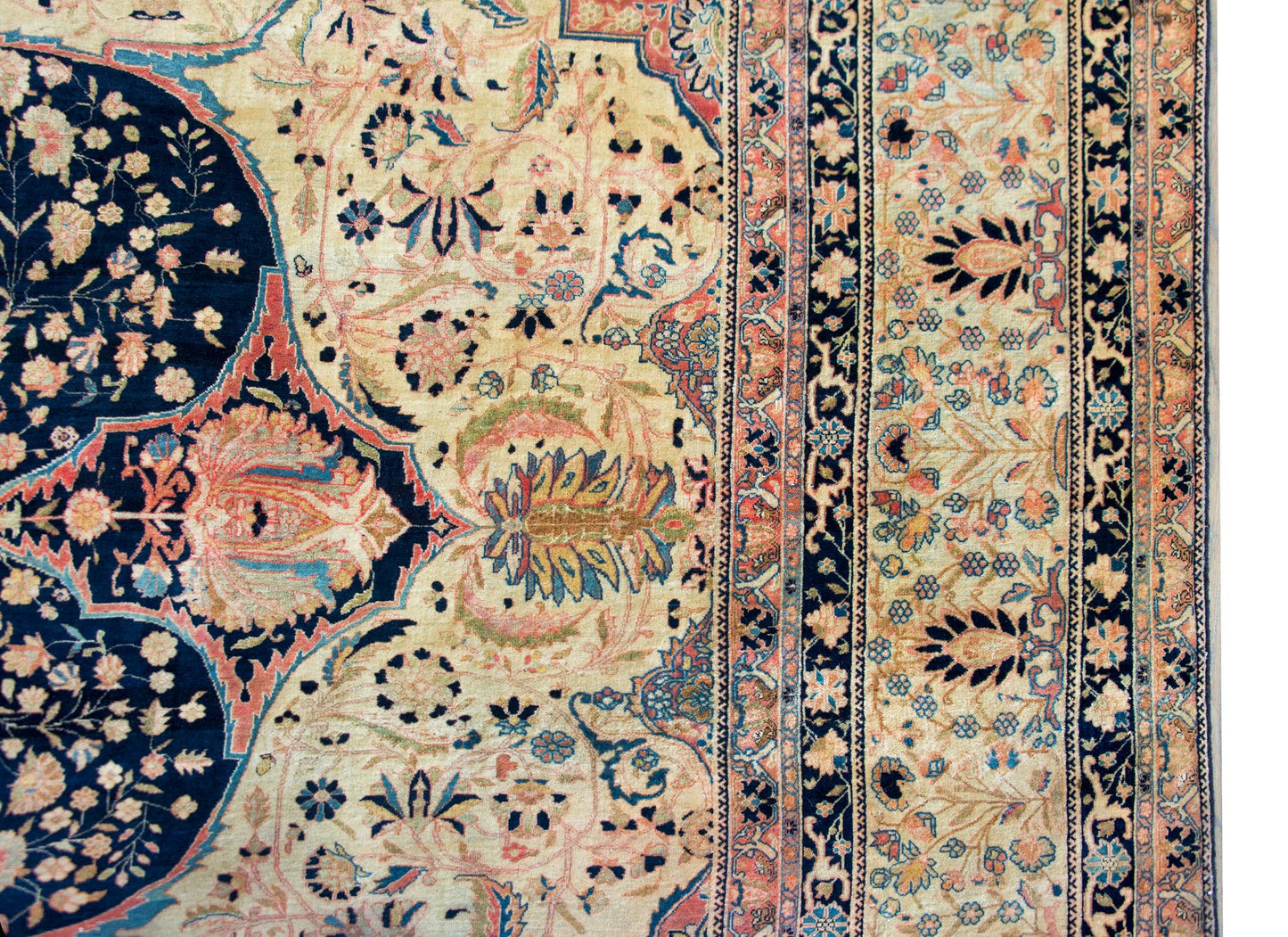 Rare 19th Century Mohtasham Kashan Rug For Sale