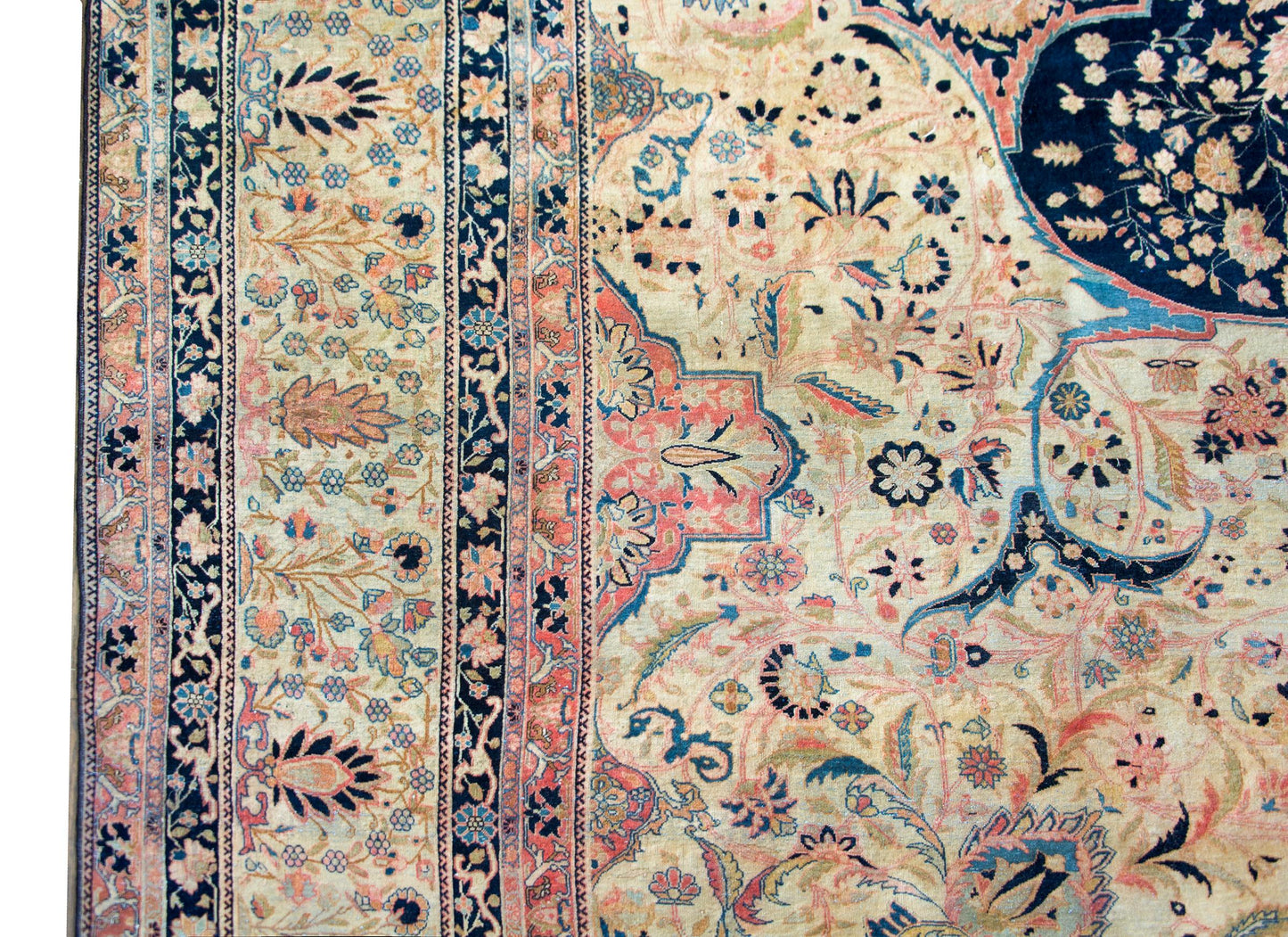 Rare 19th Century Mohtasham Kashan Rug For Sale