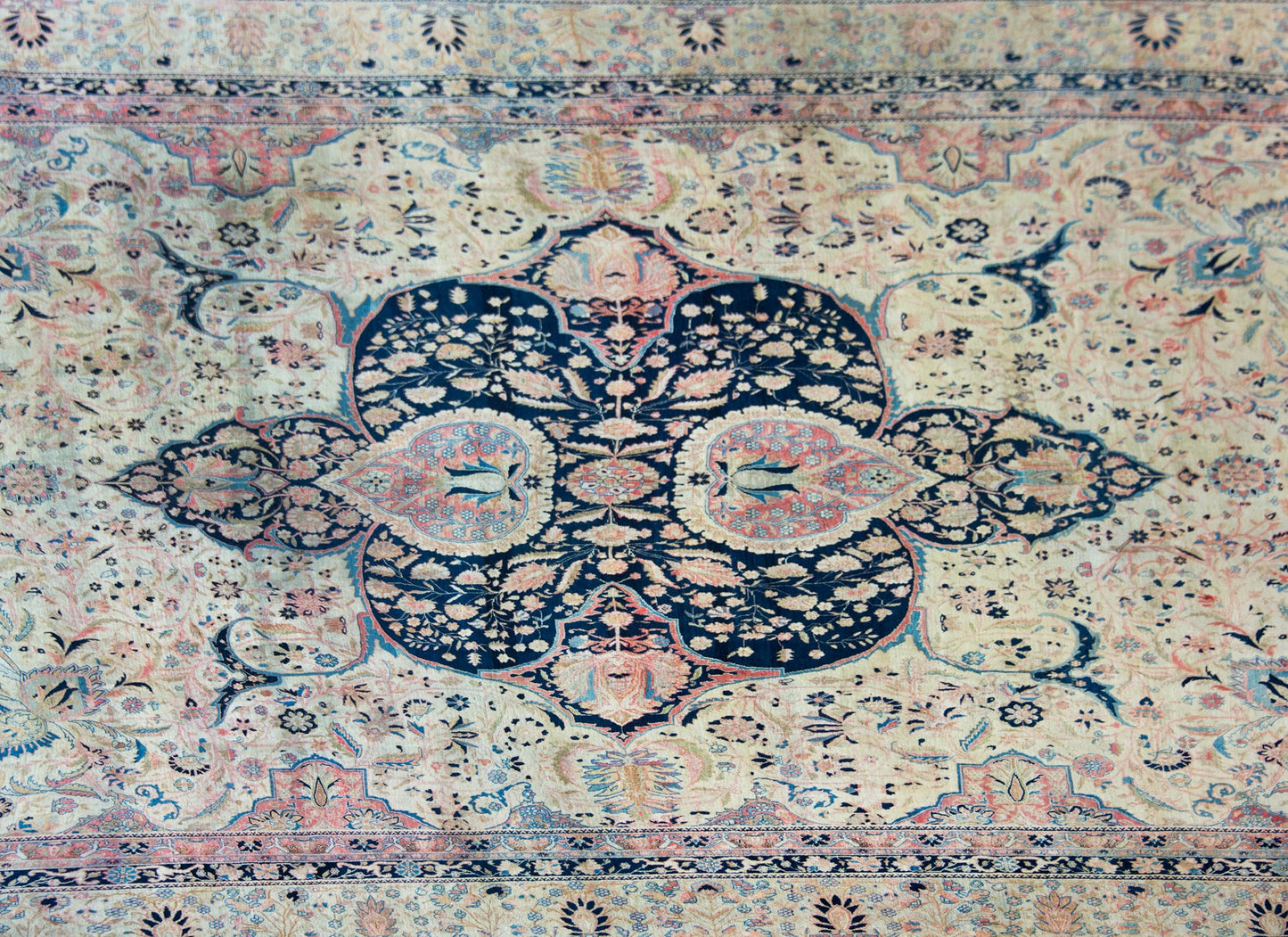 Rare 19th Century Mohtasham Kashan Rug For Sale