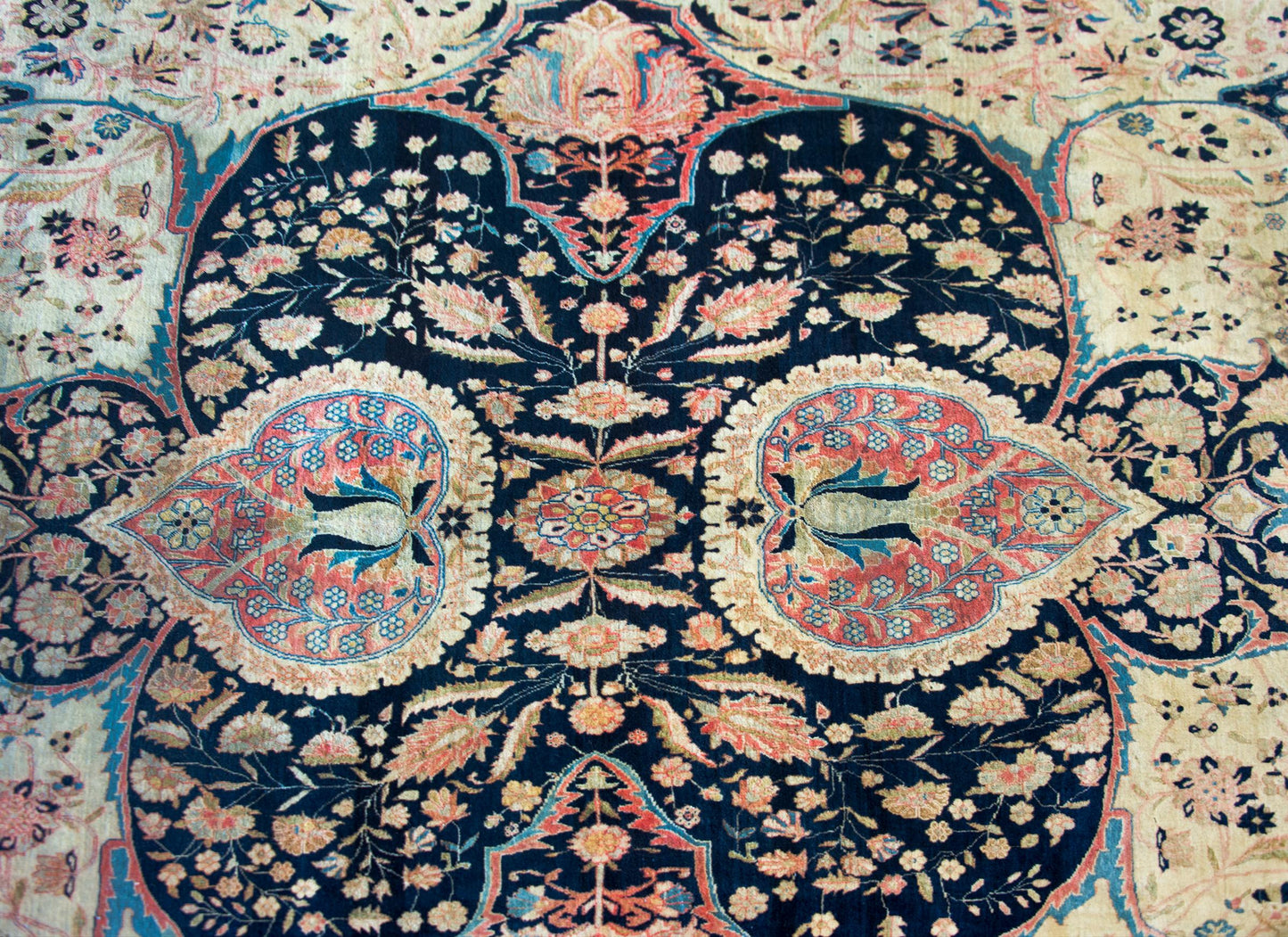 Rare 19th Century Mohtasham Kashan Rug For Sale