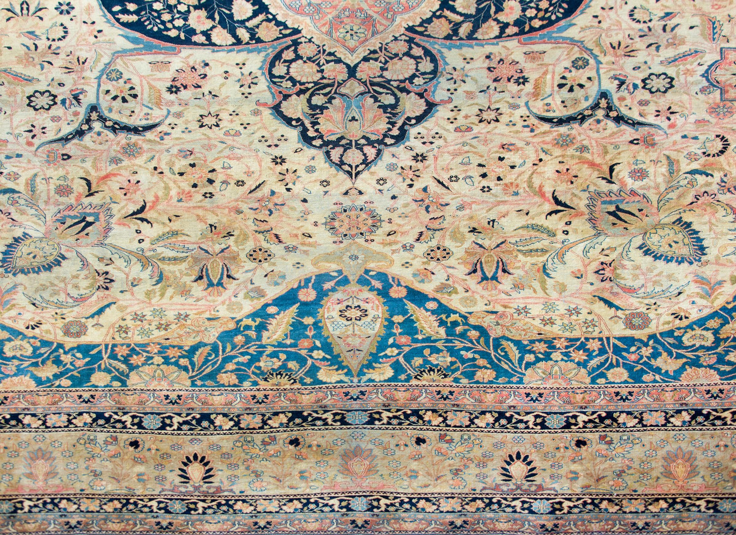Rare 19th Century Mohtasham Kashan Rug For Sale