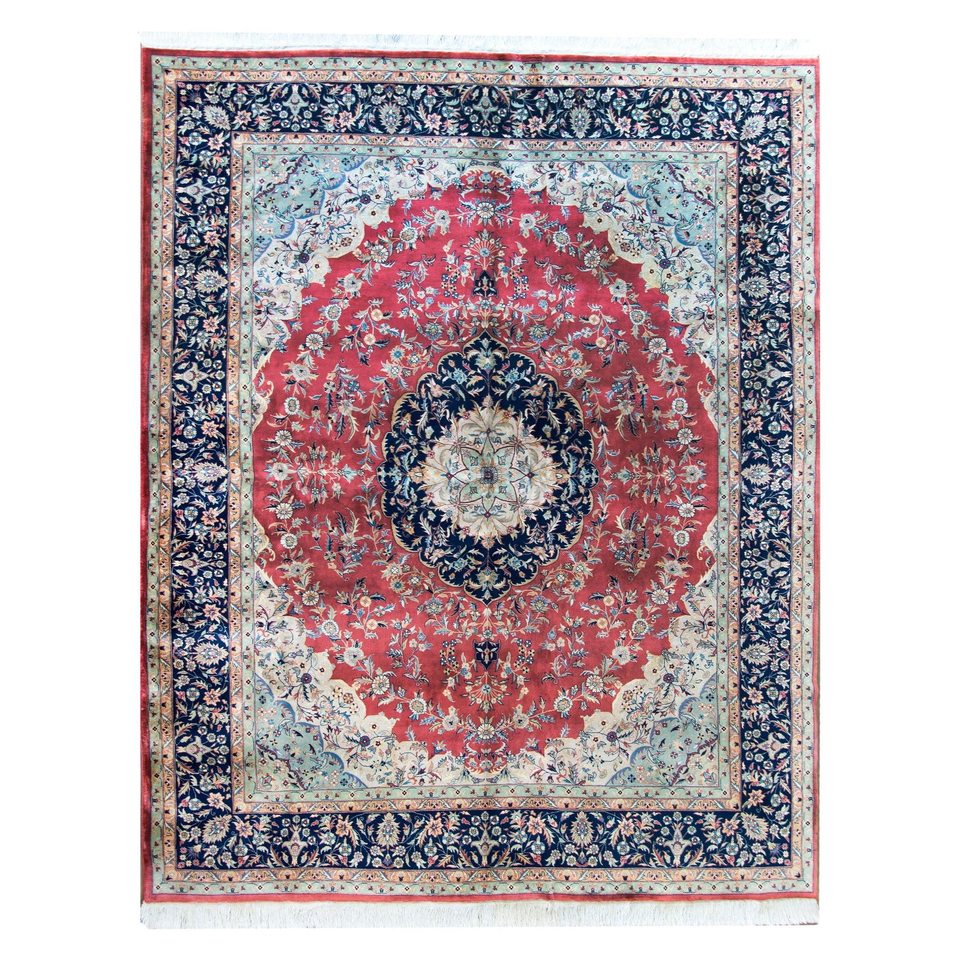 Vintage Indian Tabriz-Style Rug For Sale
