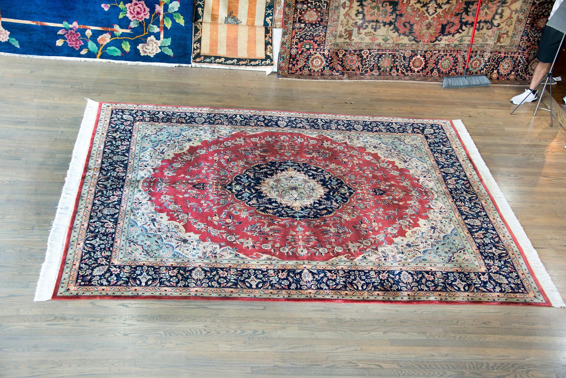Vintage Indian Tabriz-Style Rug For Sale