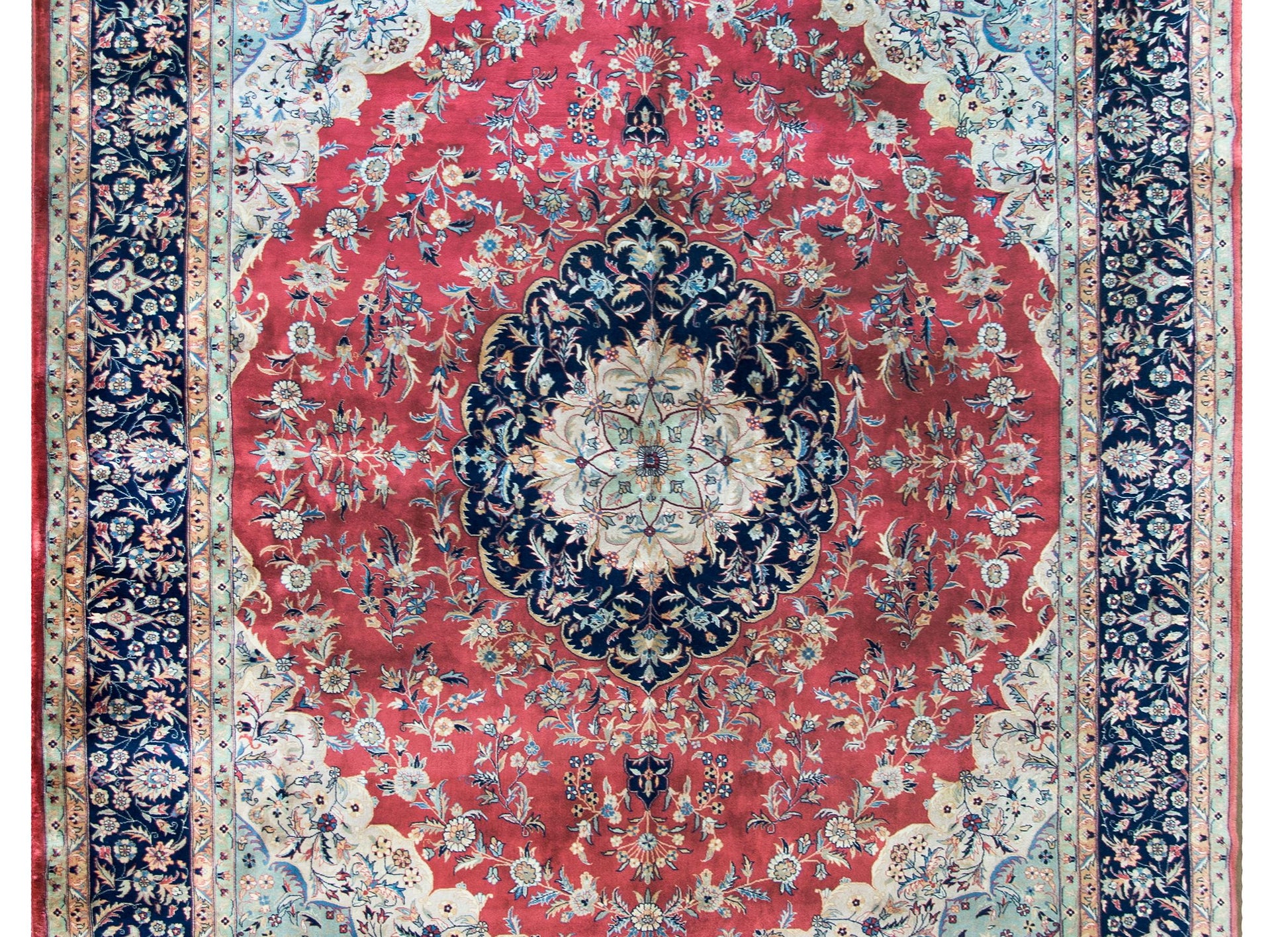 Vintage Indian Tabriz-Style Rug For Sale