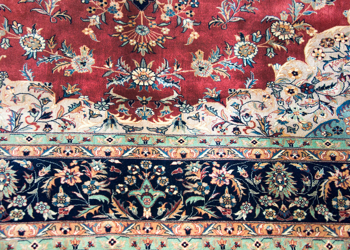 Vintage Indian Tabriz-Style Rug For Sale