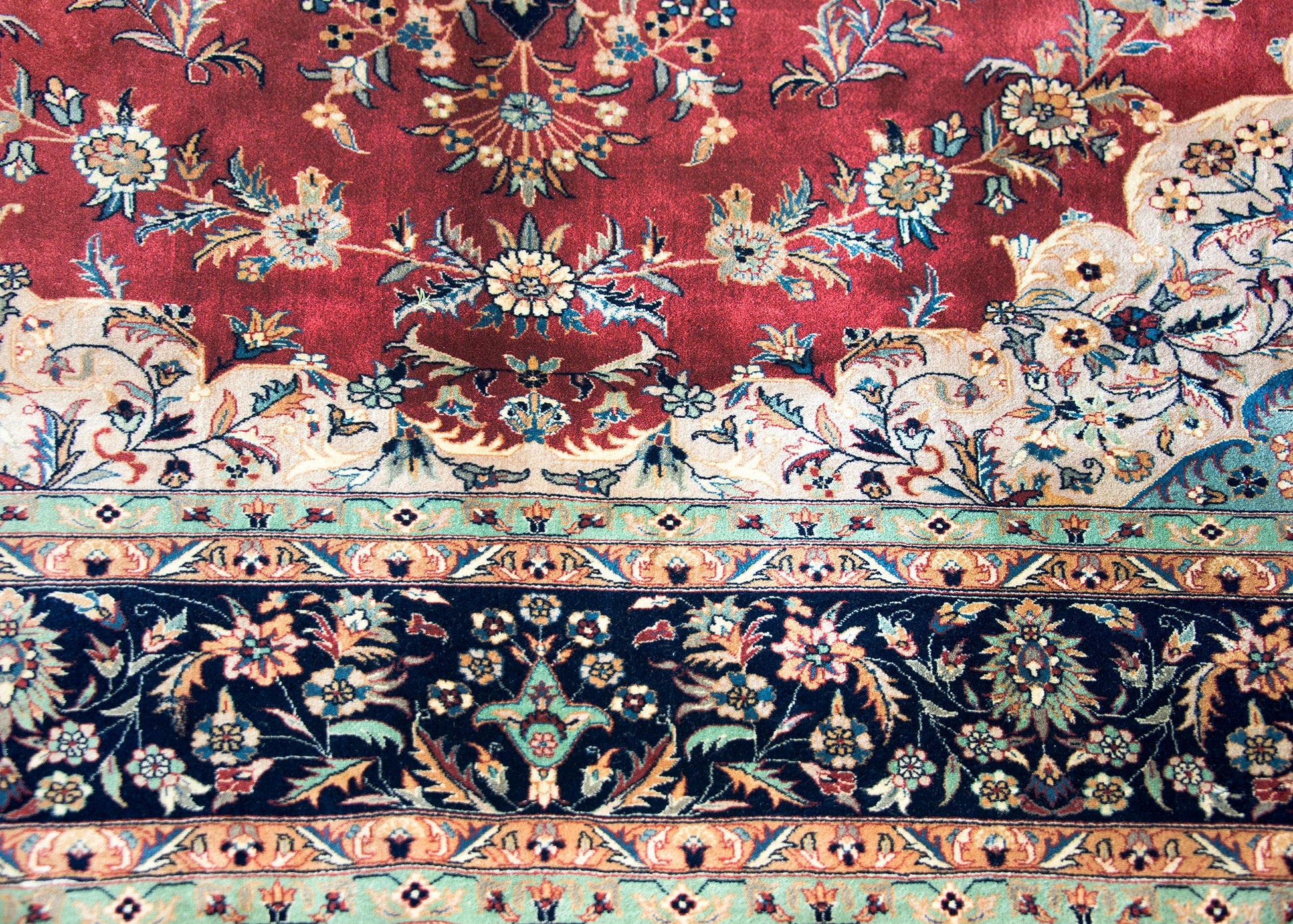 Vintage Indian Tabriz-Style Rug For Sale