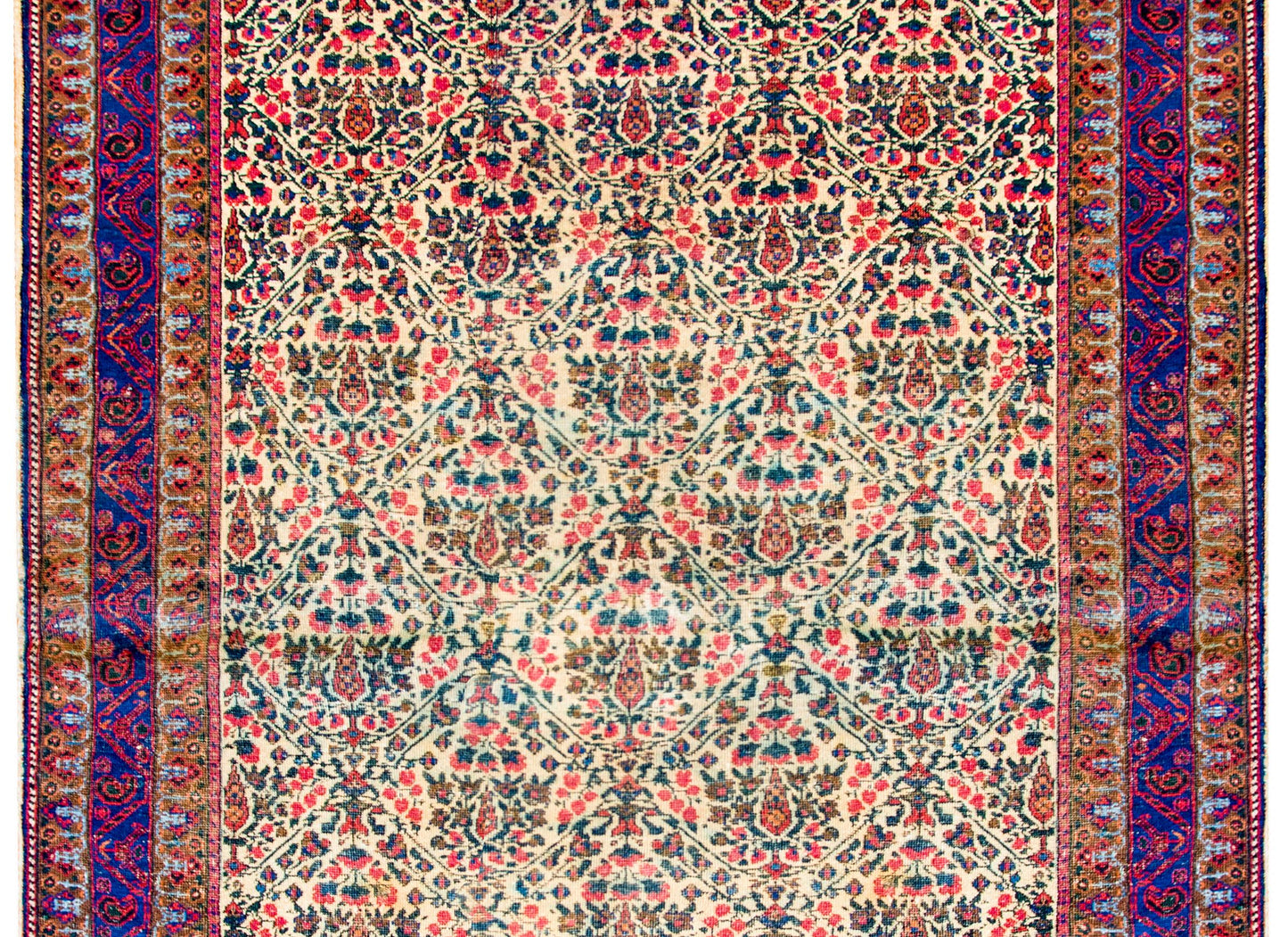 Fantastic Early 20th Century Antique Afshan Rug For Sale