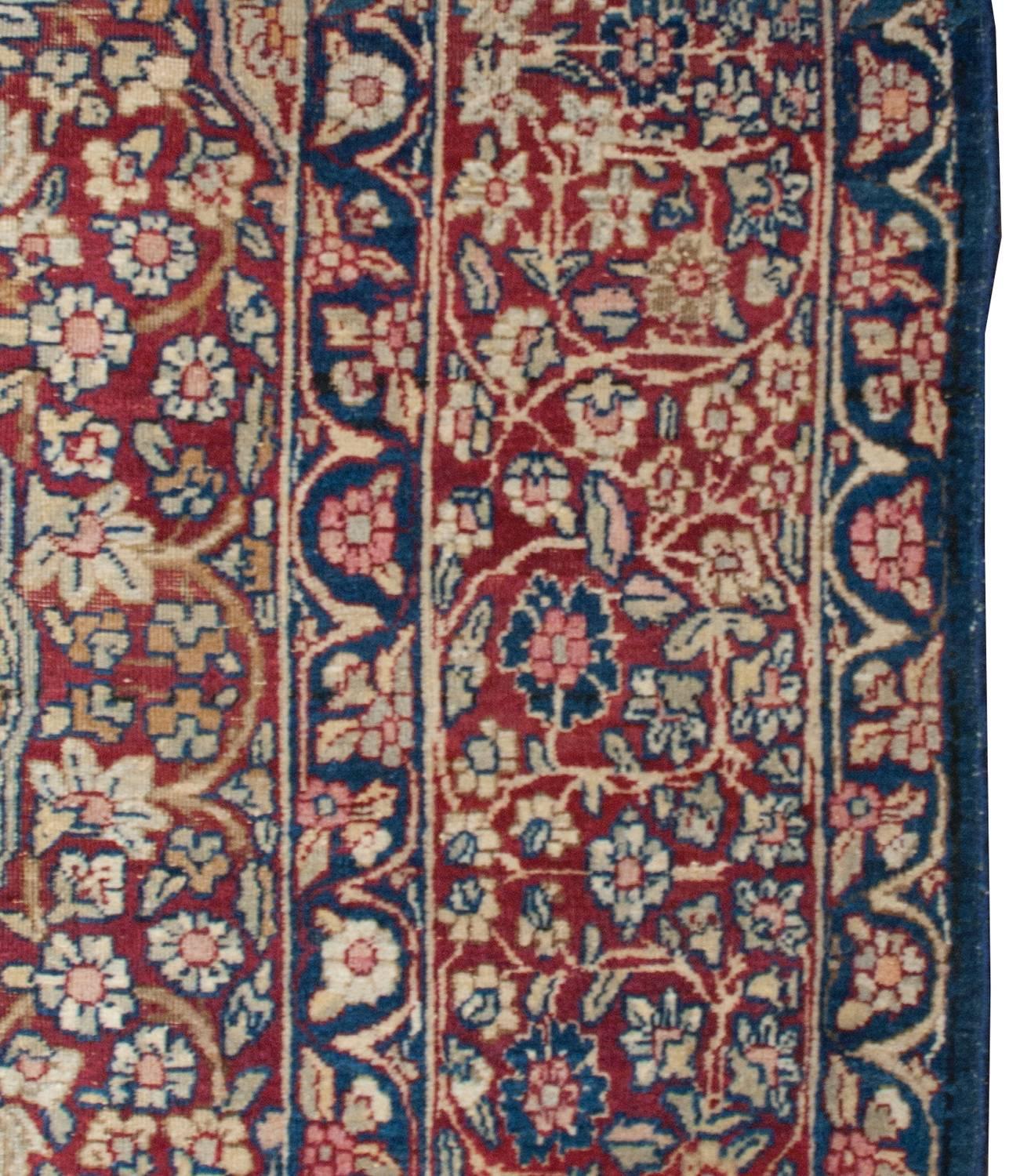 Notable 19th Century Pictorial Kirman Rug For Sale