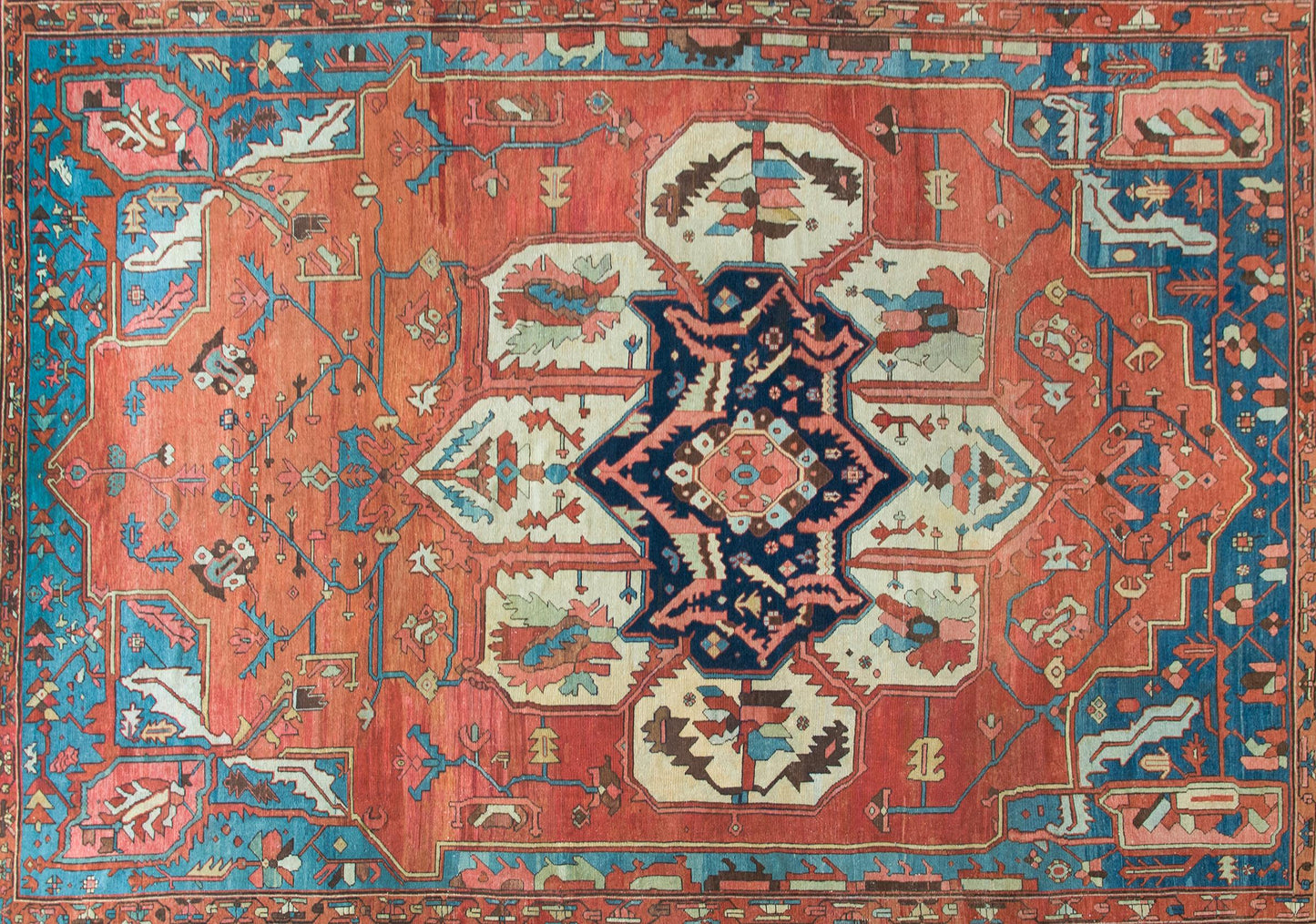 Late 19th Century Persian Bakshaish Rug For Sale