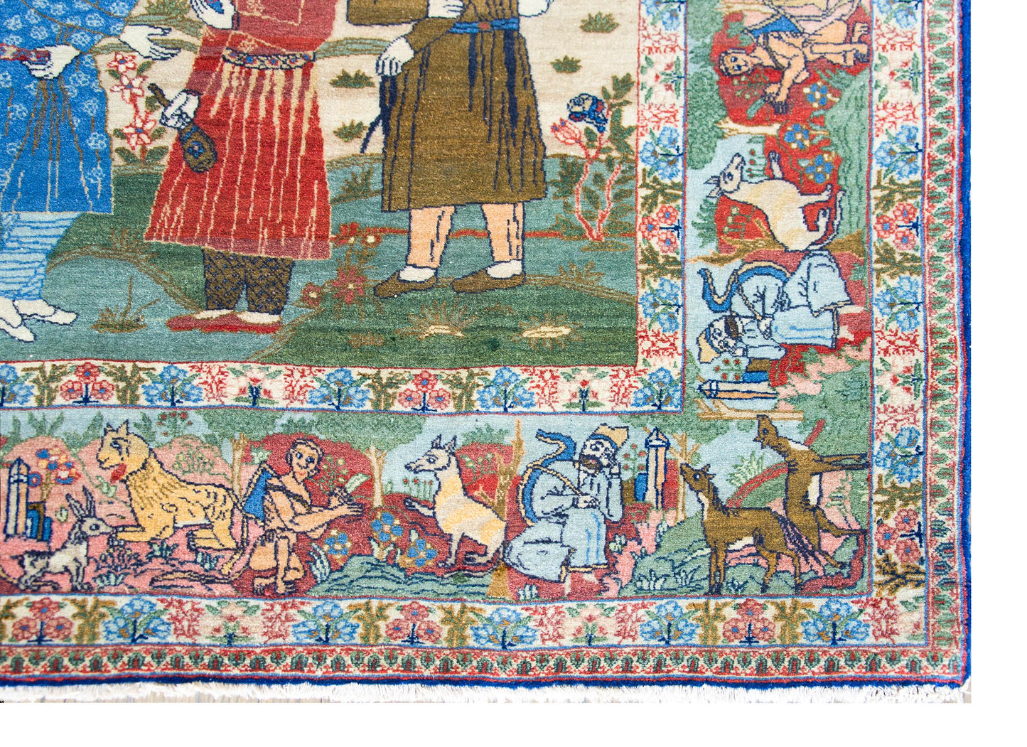 Early 20th Century Pictorial Isfahan Rug For Sale
