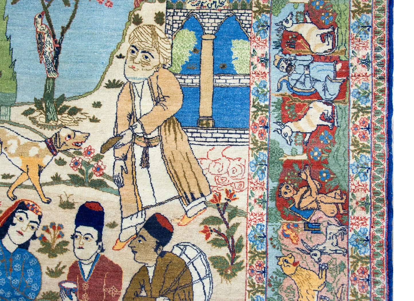 Early 20th Century Pictorial Isfahan Rug For Sale