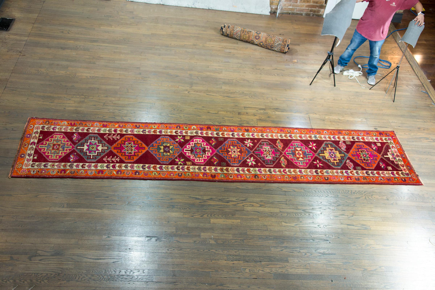 Vintage Turkish Oushak Runner For Sale