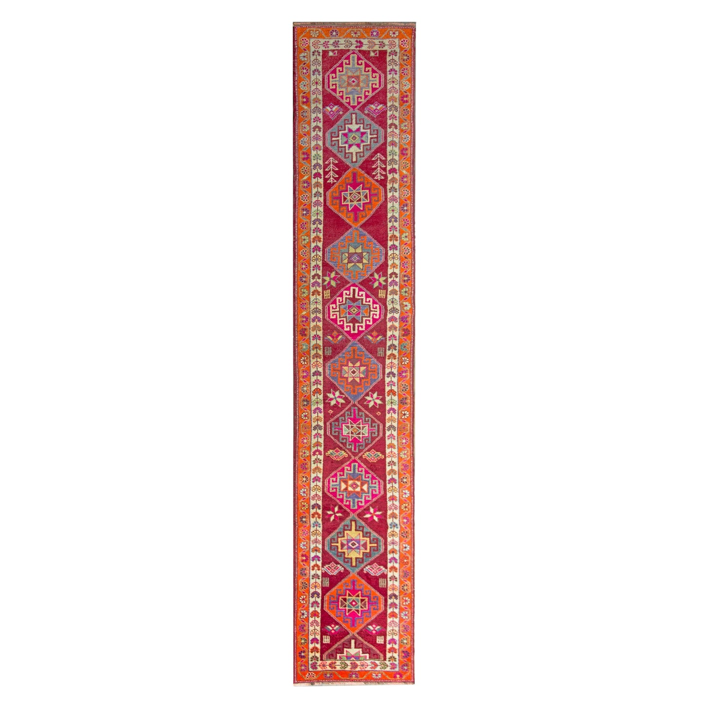 Vintage Turkish Oushak Runner For Sale