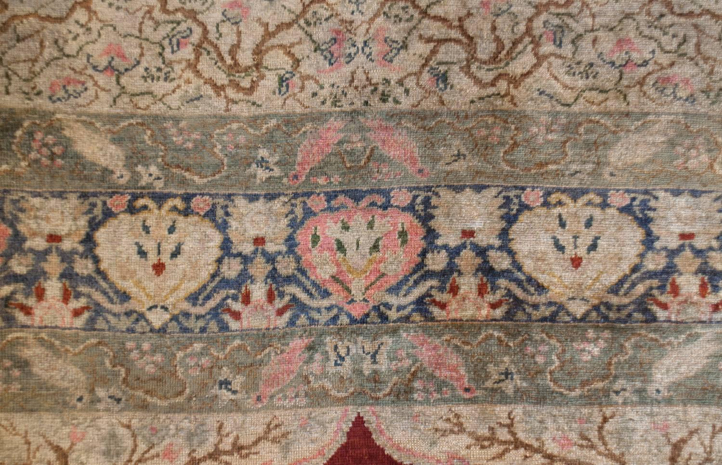 Incredible 19th Century Silk Ghashghaei Prayer Rug For Sale