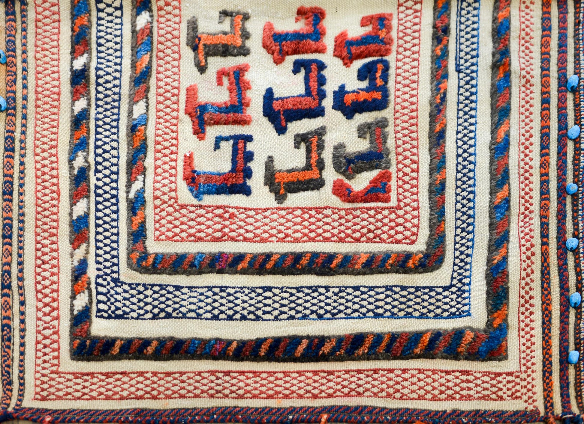 Early 20th Century Afshar Horse Blanket Rug For Sale