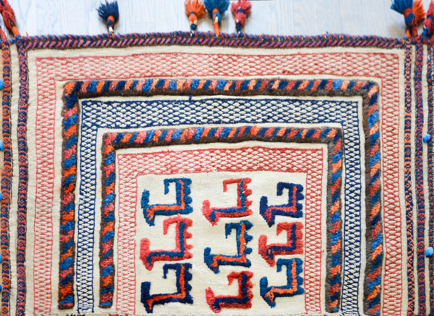 Early 20th Century Afshar Horse Blanket Rug For Sale