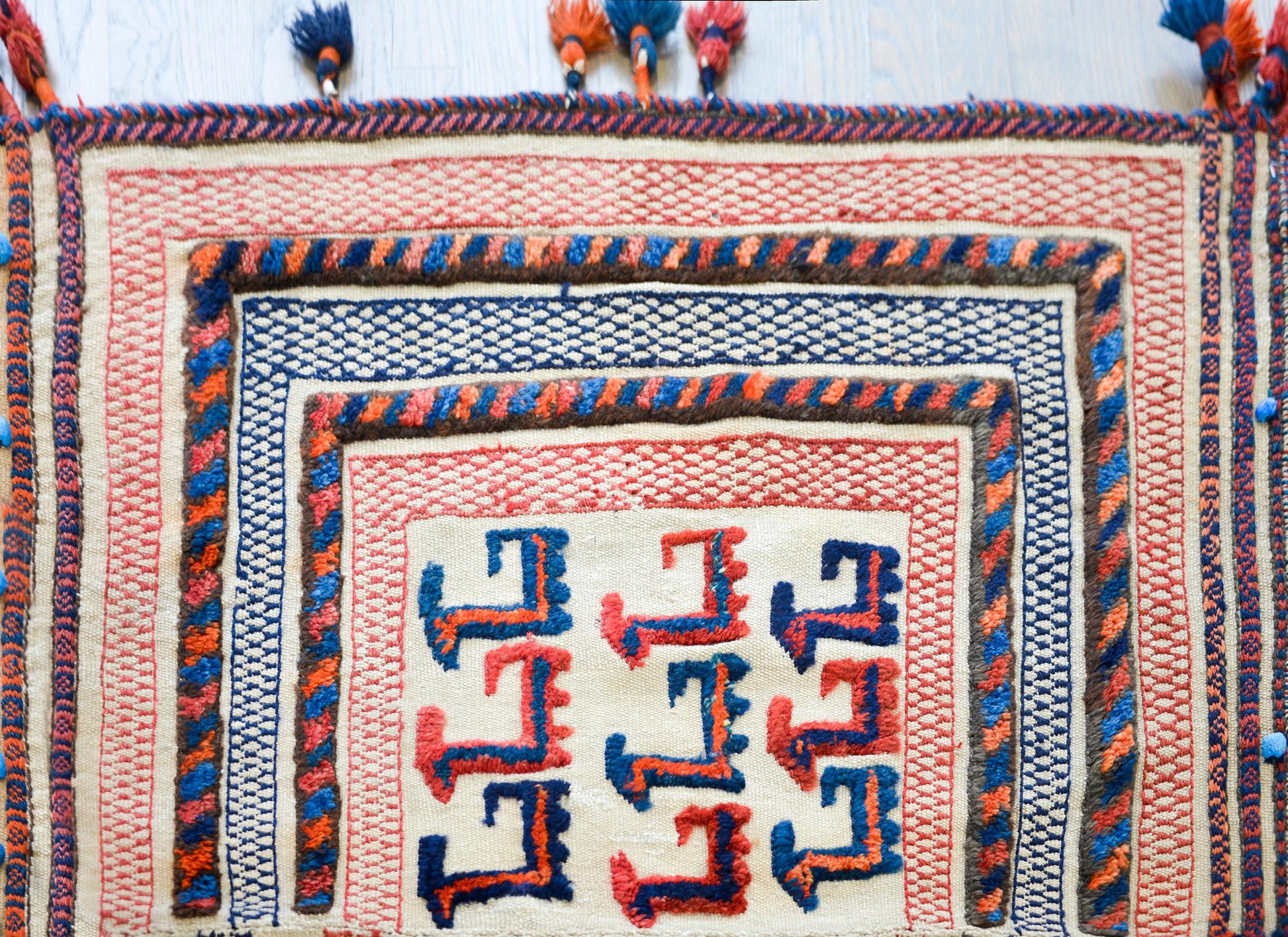 Early 20th Century Afshar Horse Blanket Rug For Sale