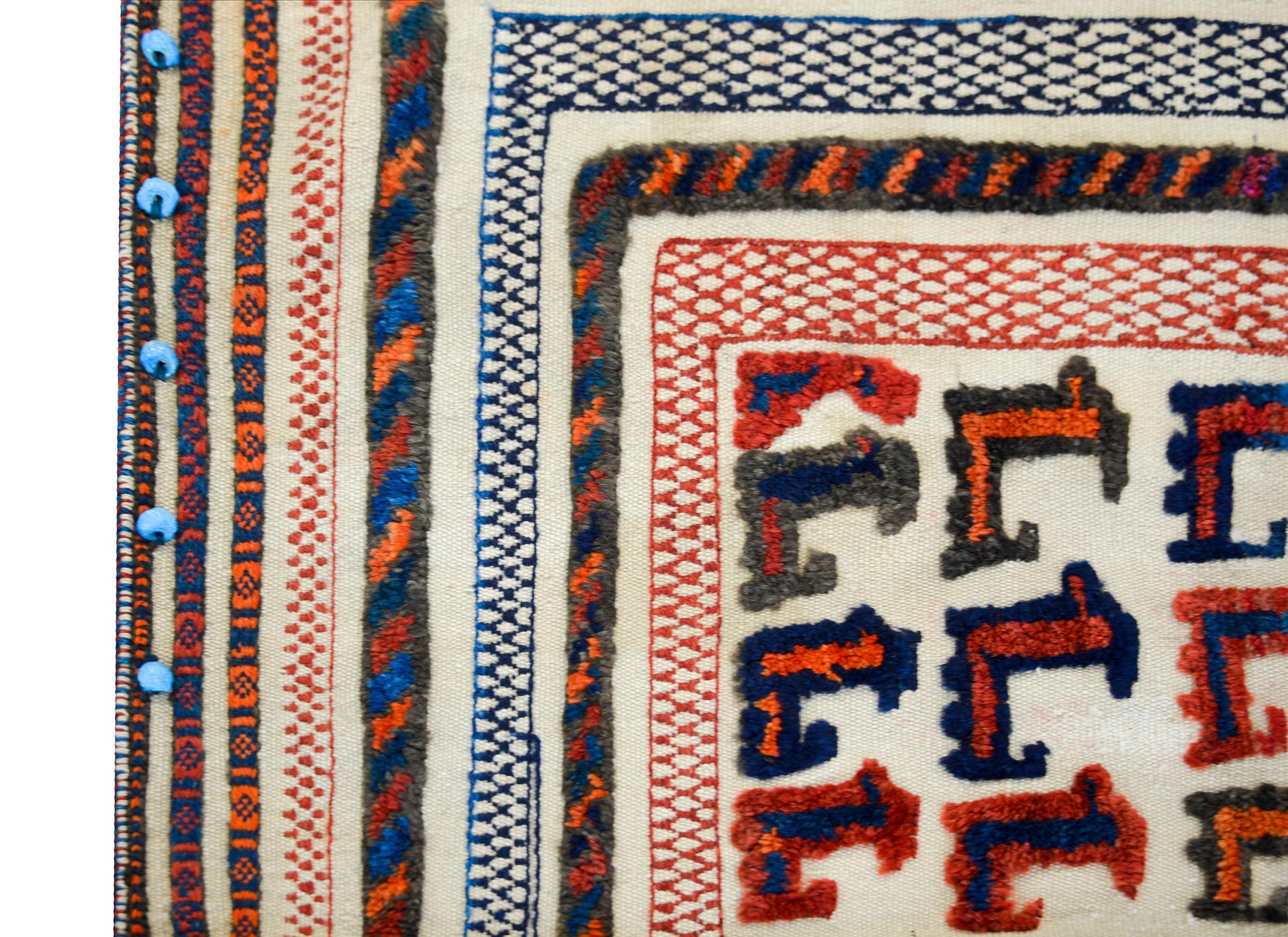 Early 20th Century Afshar Horse Blanket Rug For Sale
