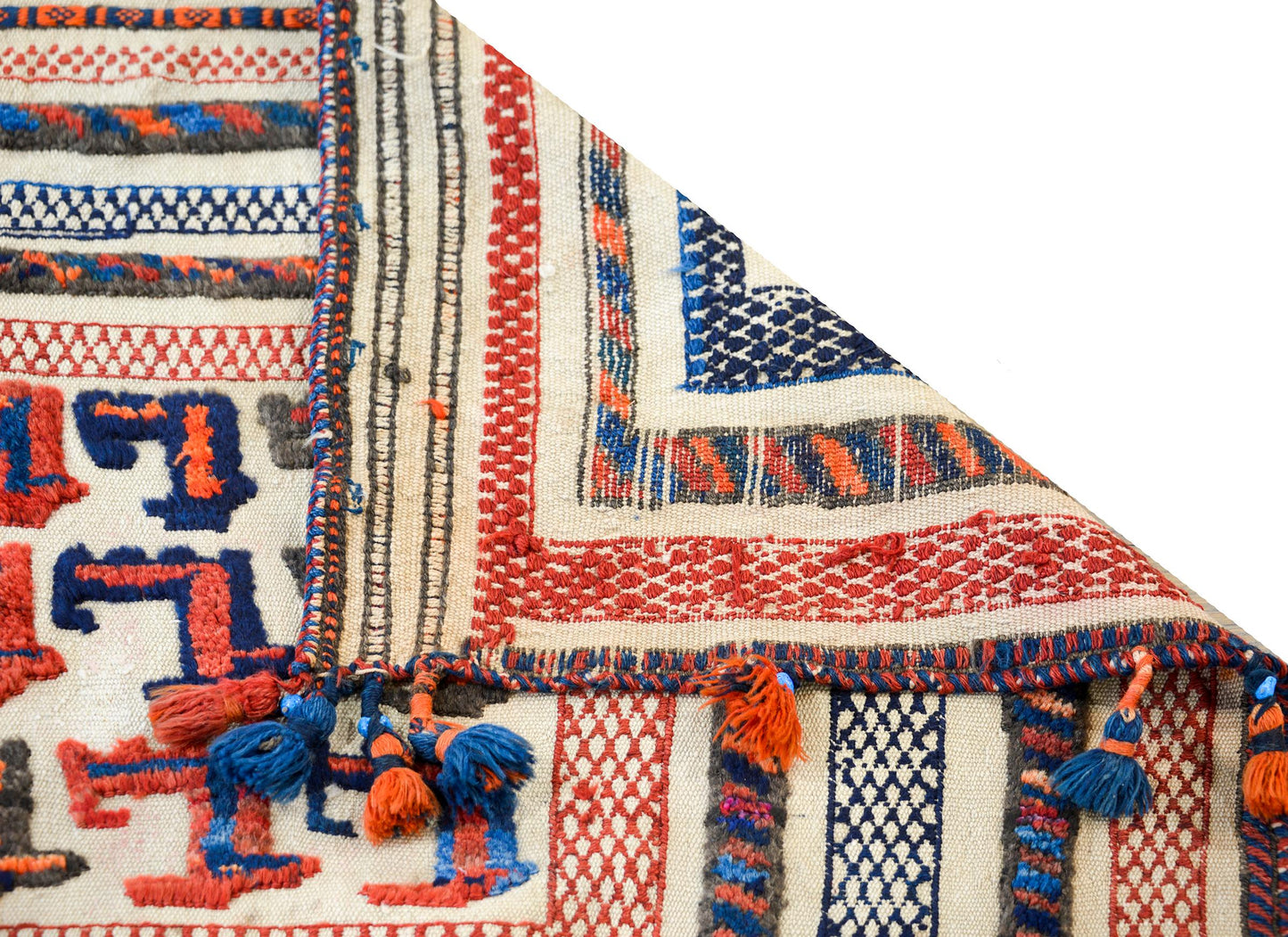 Early 20th Century Afshar Horse Blanket Rug For Sale