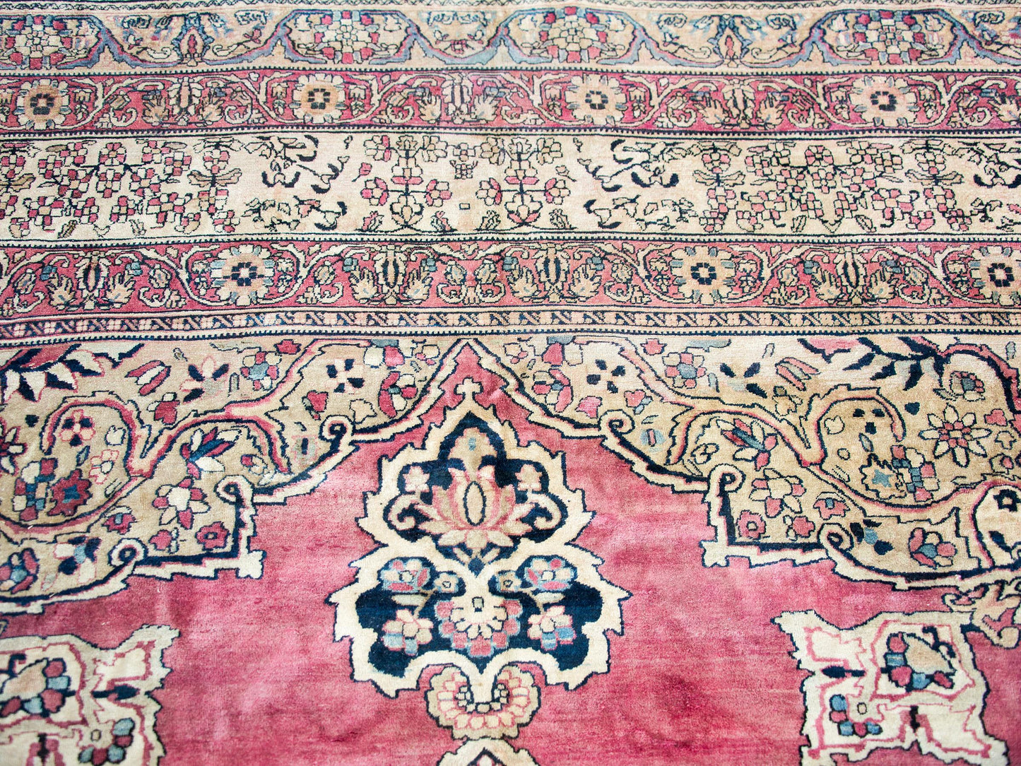 Late 19th Century Persian Lavar Kirman Rug For Sale