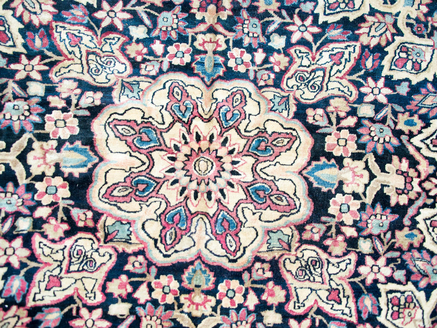 Late 19th Century Persian Lavar Kirman Rug For Sale