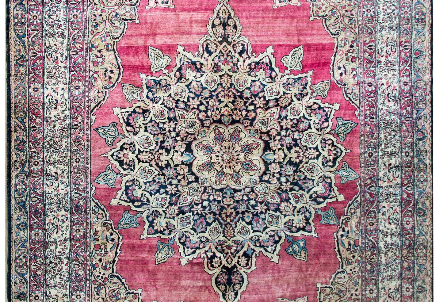 Late 19th Century Persian Lavar Kirman Rug For Sale