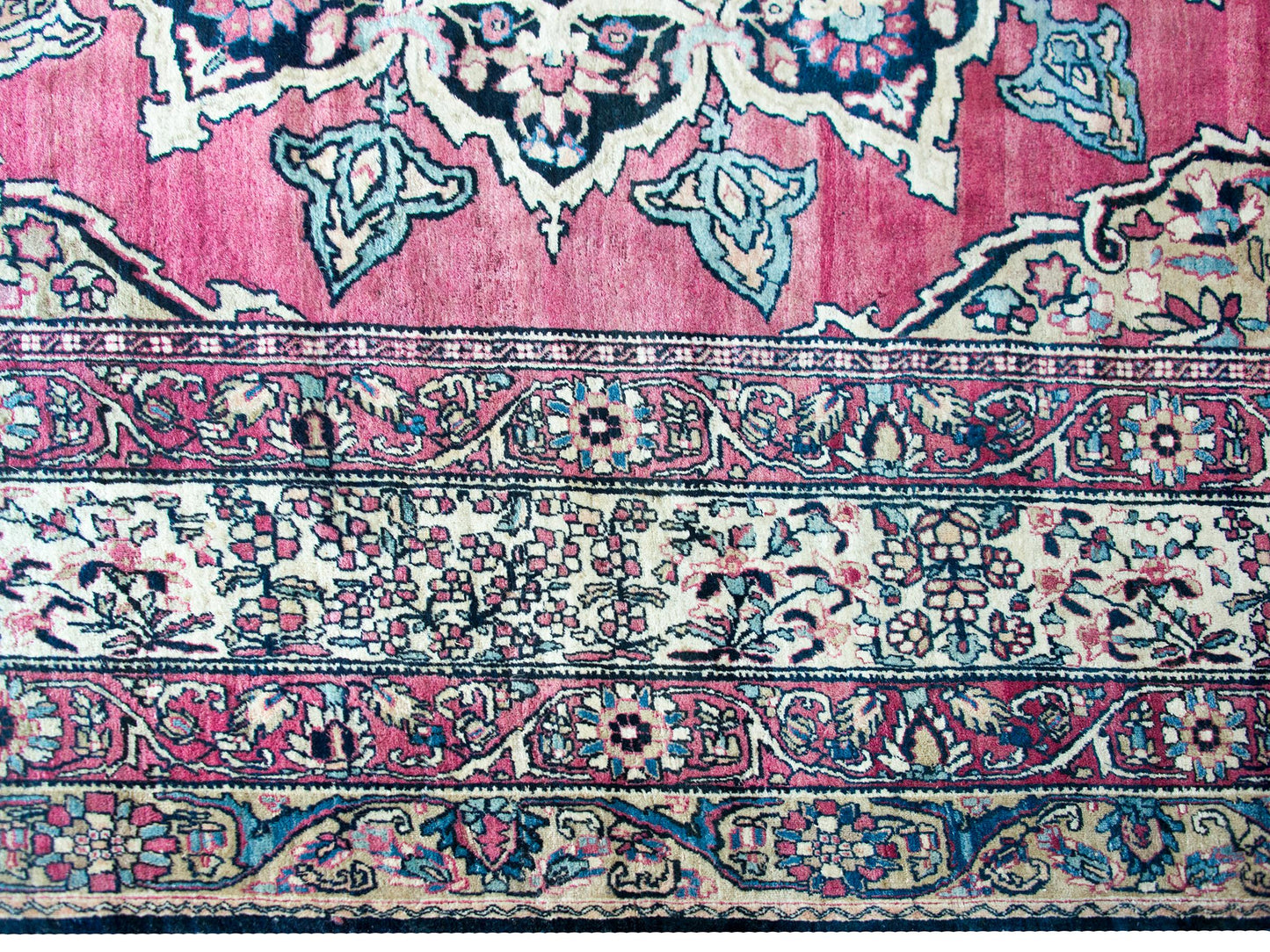 Late 19th Century Persian Lavar Kirman Rug For Sale