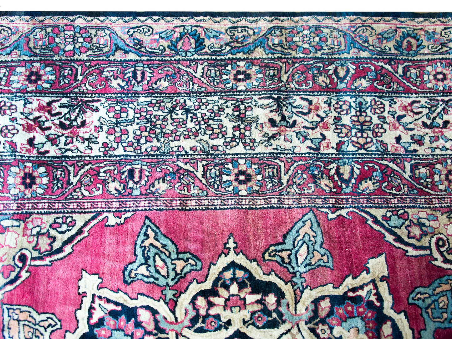 Late 19th Century Persian Lavar Kirman Rug For Sale