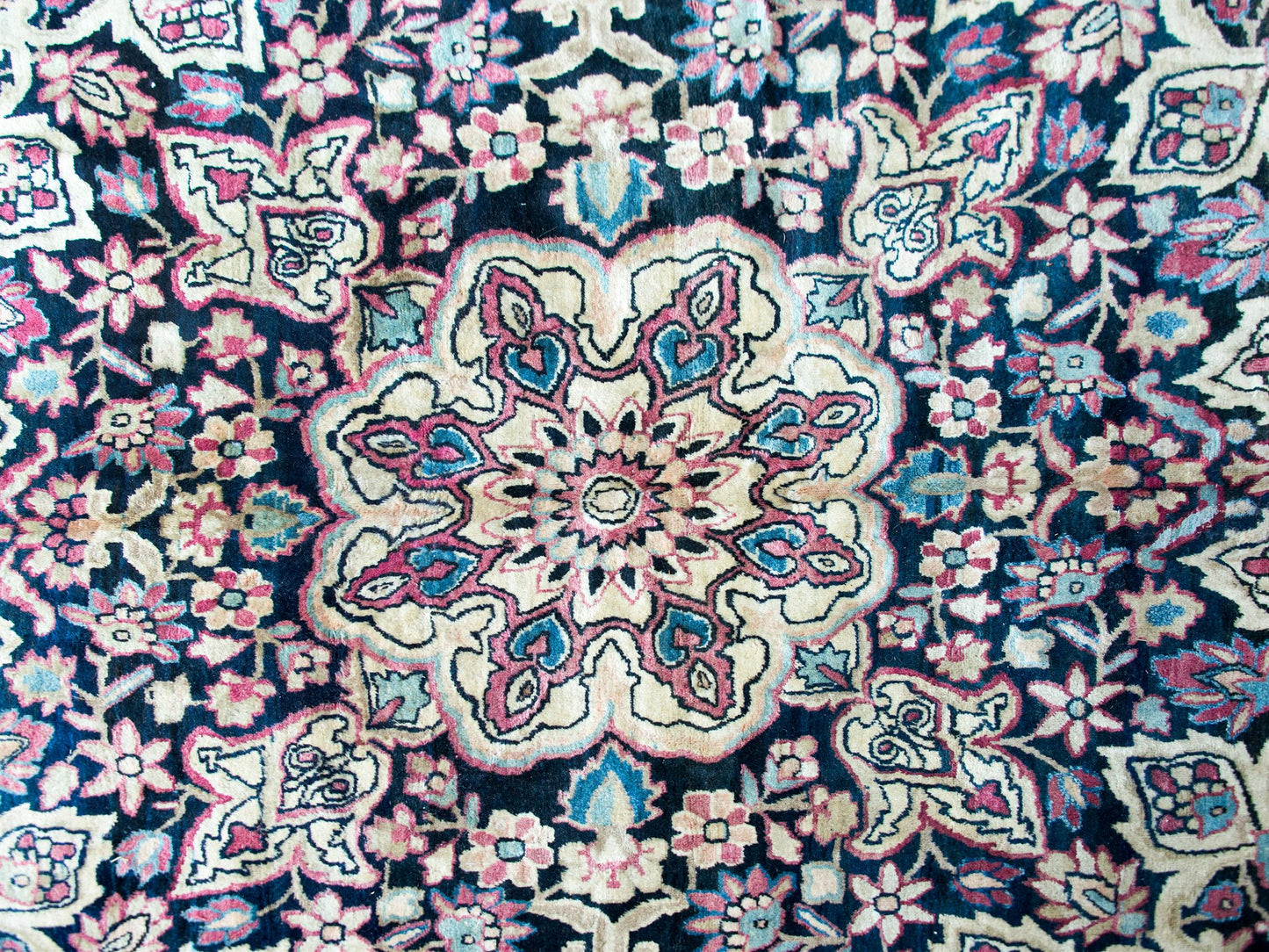Late 19th Century Persian Lavar Kirman Rug For Sale