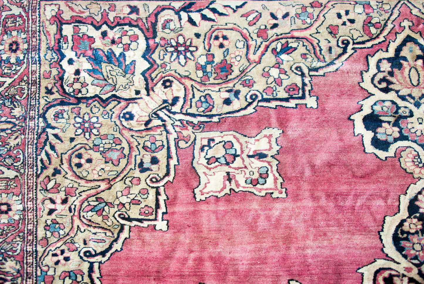 Late 19th Century Persian Lavar Kirman Rug For Sale