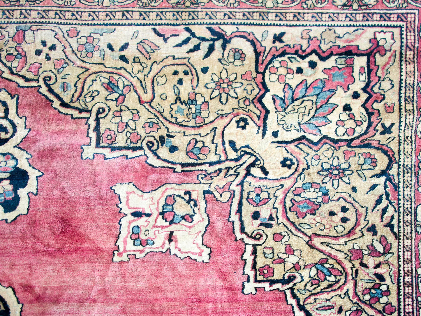 Late 19th Century Persian Lavar Kirman Rug For Sale