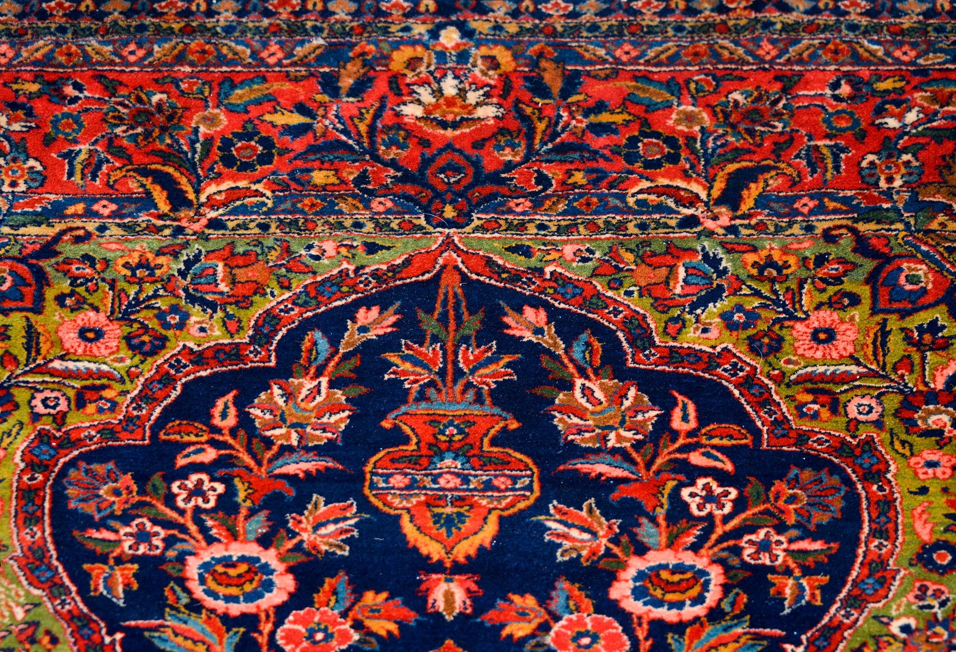 Early 20th Century Kashan Prayer Rug For Sale