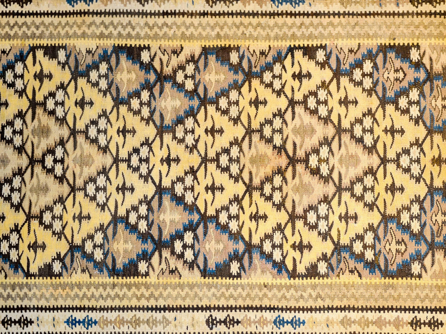 Wonderful Mid-20th Century Qazvin Kilim Runner For Sale