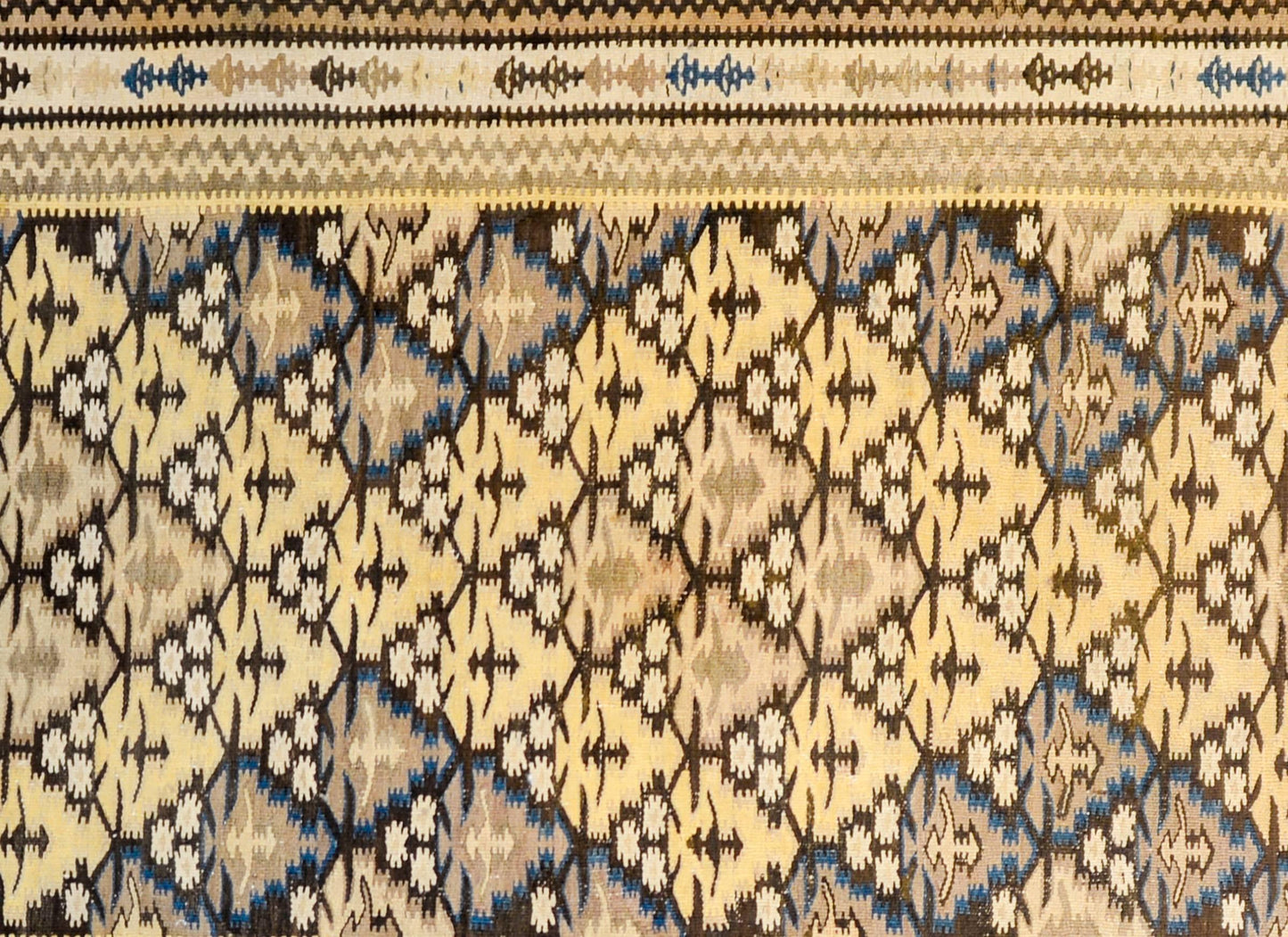 Wonderful Mid-20th Century Qazvin Kilim Runner For Sale