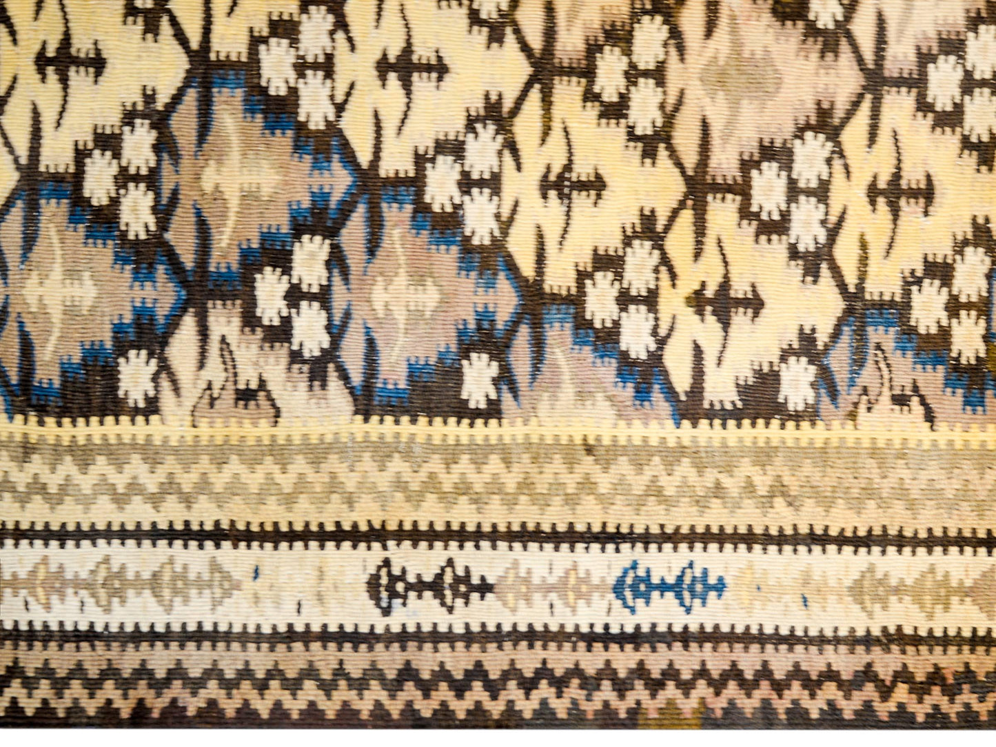 Wonderful Mid-20th Century Qazvin Kilim Runner For Sale