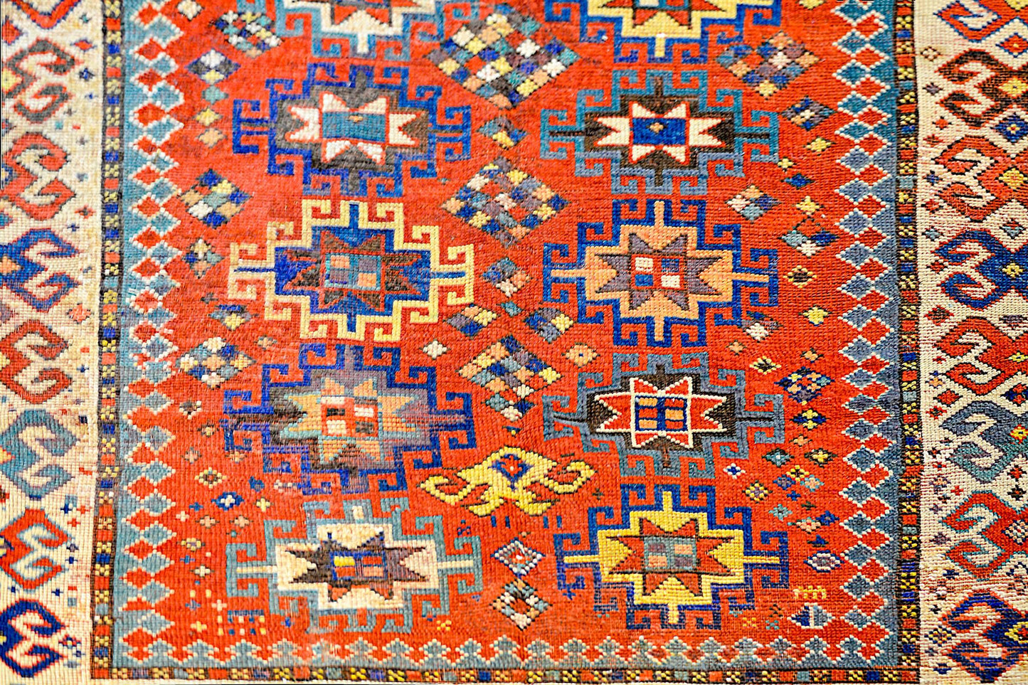 Outstanding Early 20th Century Lambalo, Caucasus Kazak Rug For Sale
