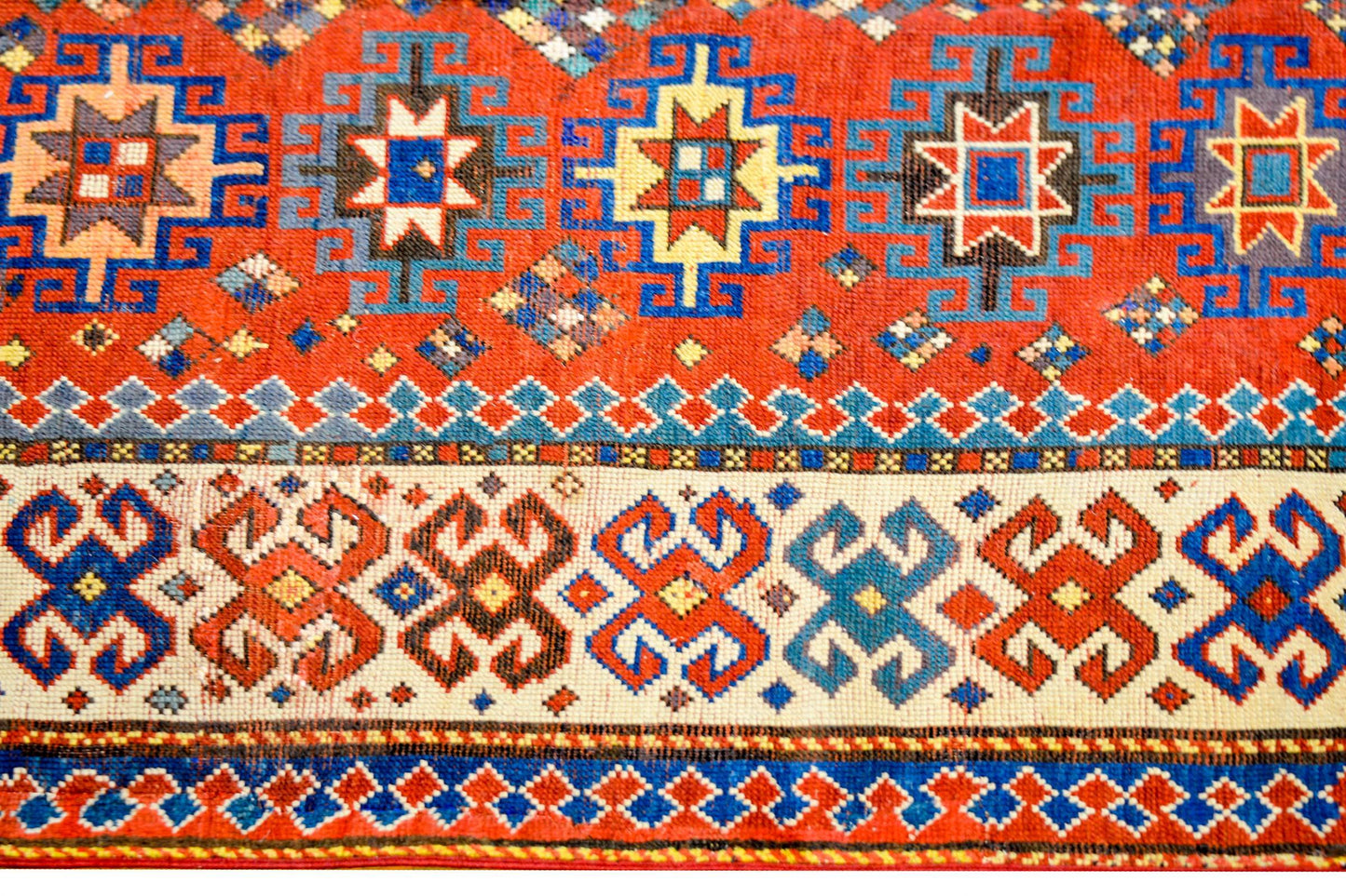 Outstanding Early 20th Century Lambalo, Caucasus Kazak Rug For Sale