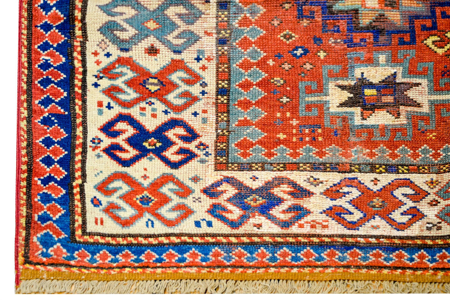Outstanding Early 20th Century Lambalo, Caucasus Kazak Rug For Sale